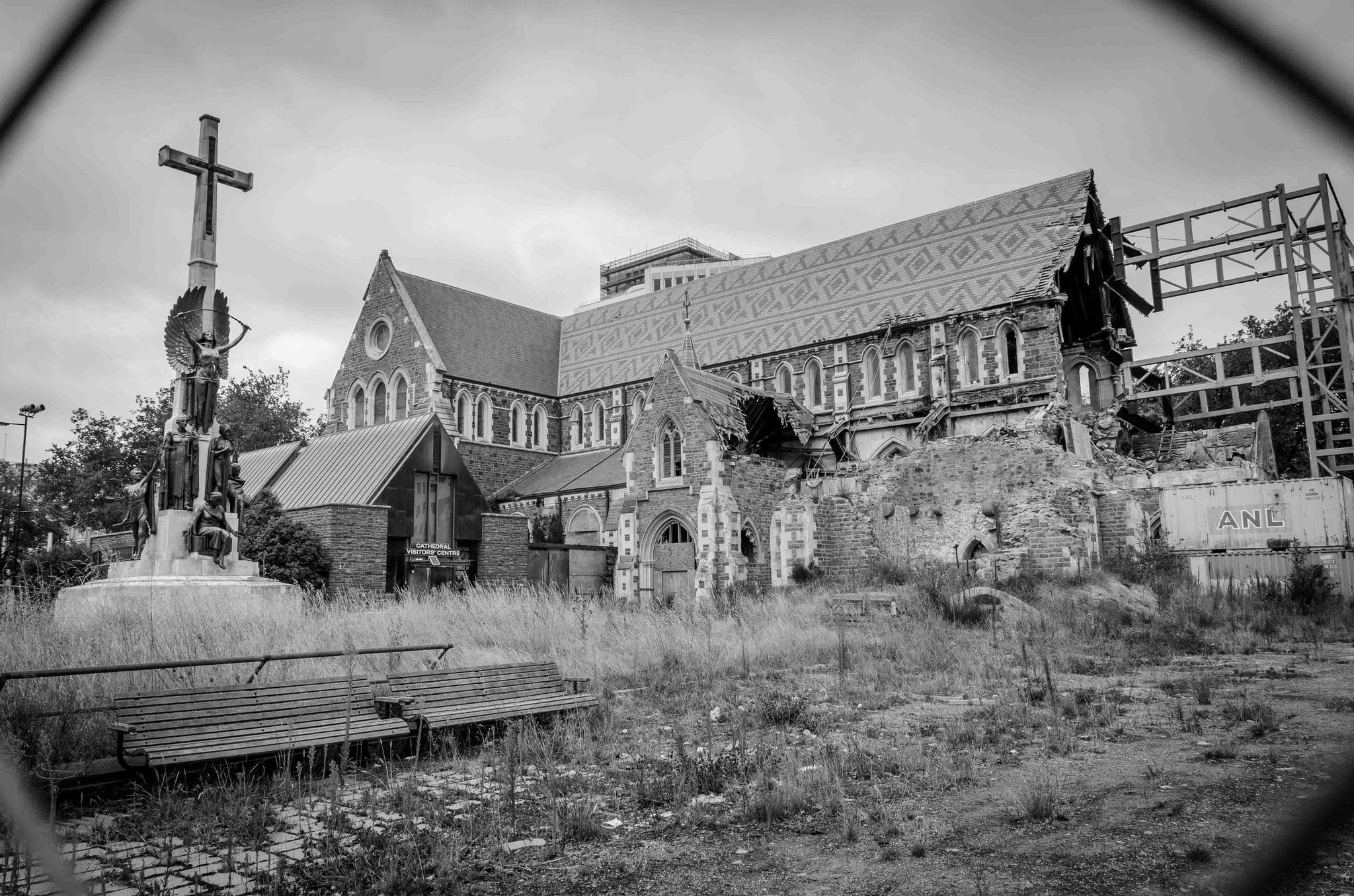 Die Kathedrale von Christchurch nach dem schweren Erdbeben von 2011