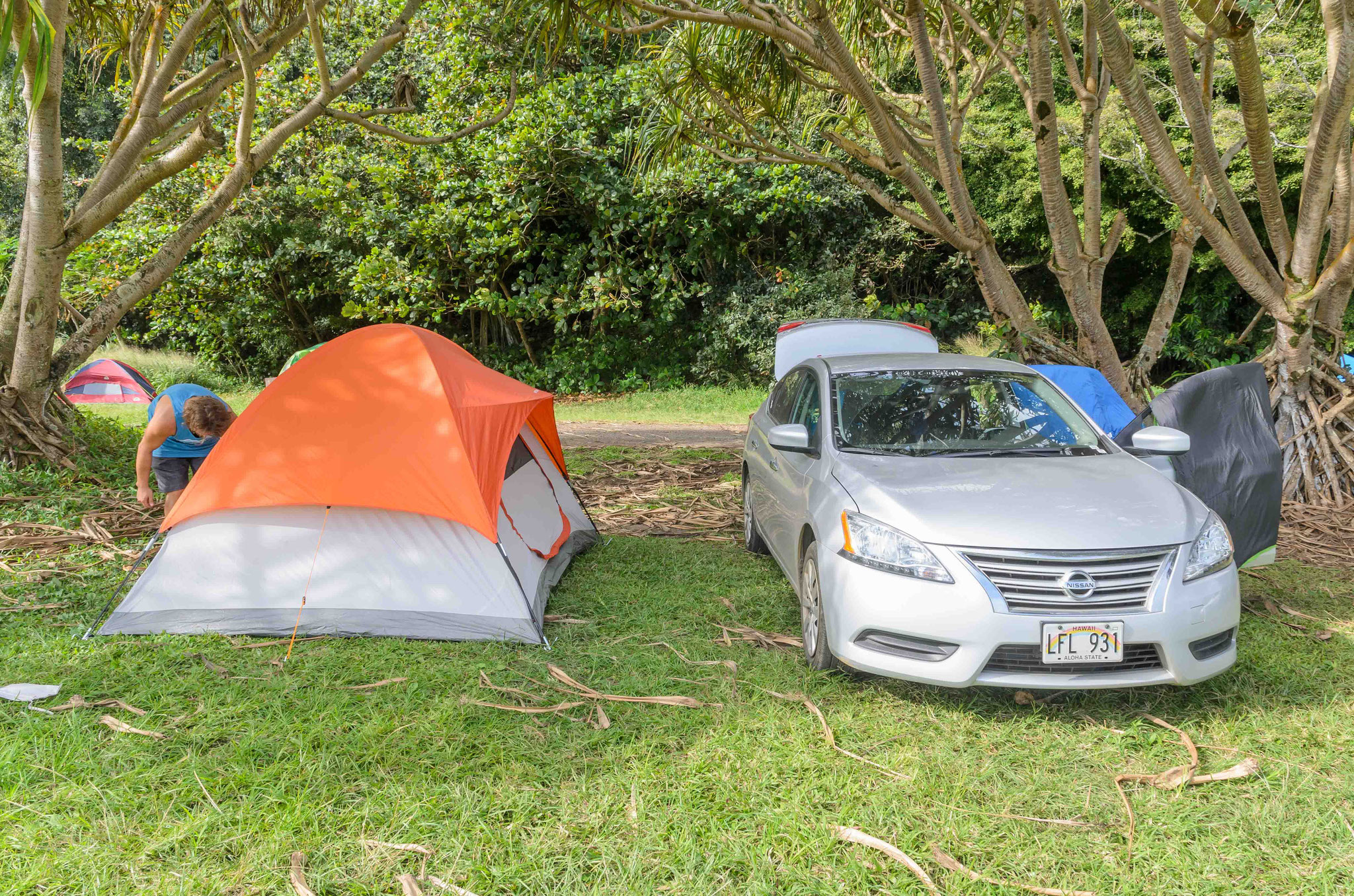Auf dem Campground (mit unserem Zelt, das wir geschenkt bekommen haben) - hatten jedoch keine Luftmatratze, weswegen wir nur eine Nacht im Zelt verbracht haben