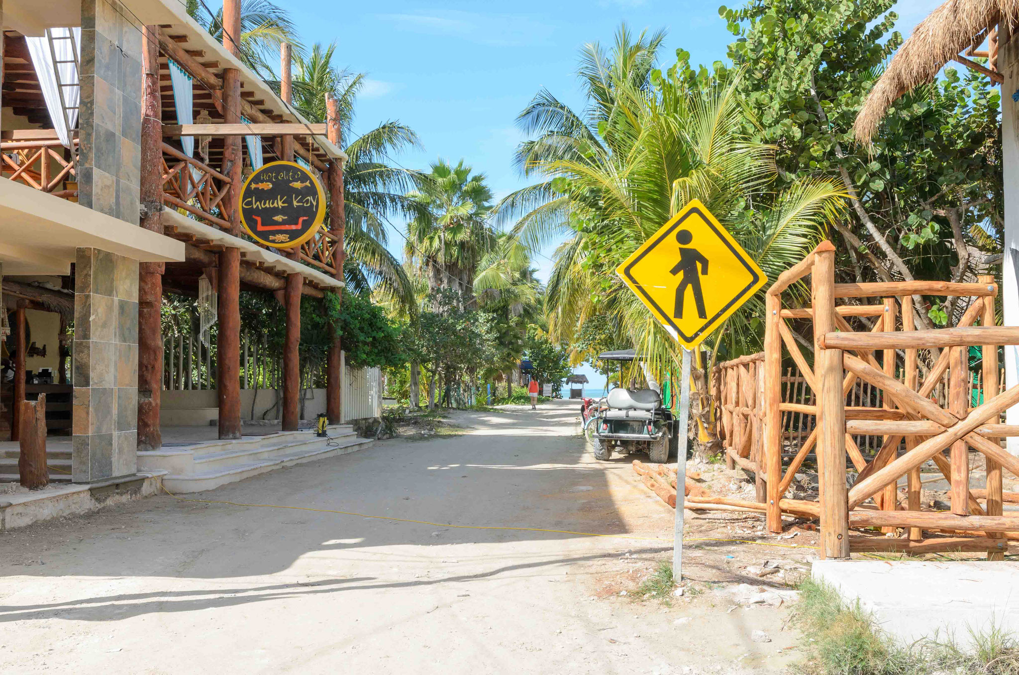 typische Straßen auf Holbox...