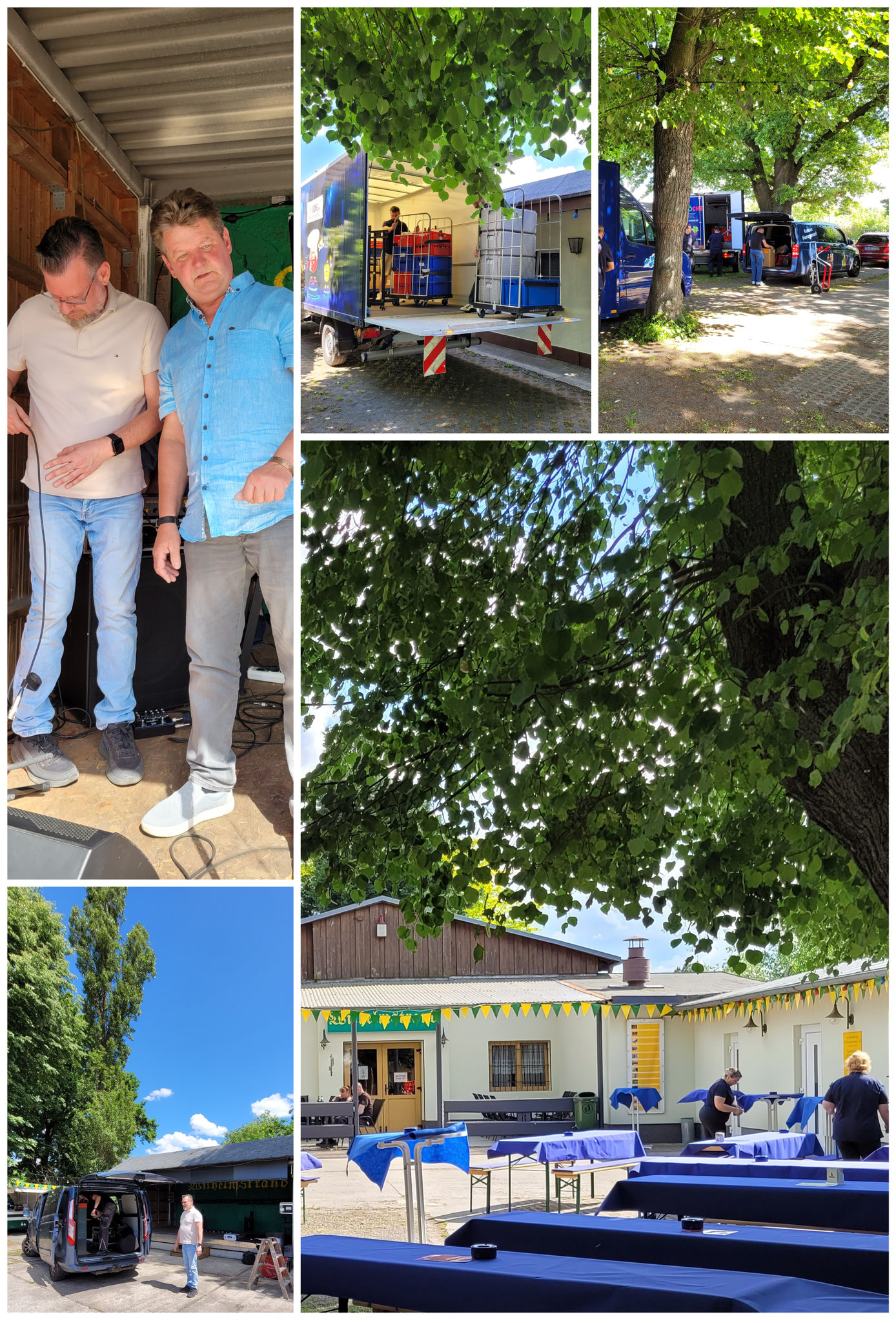 ... Band und Caterer bauen auf ... 