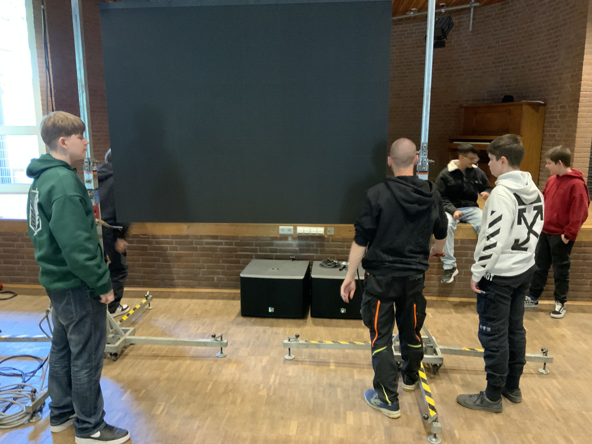 Abbau der LED-Wand 