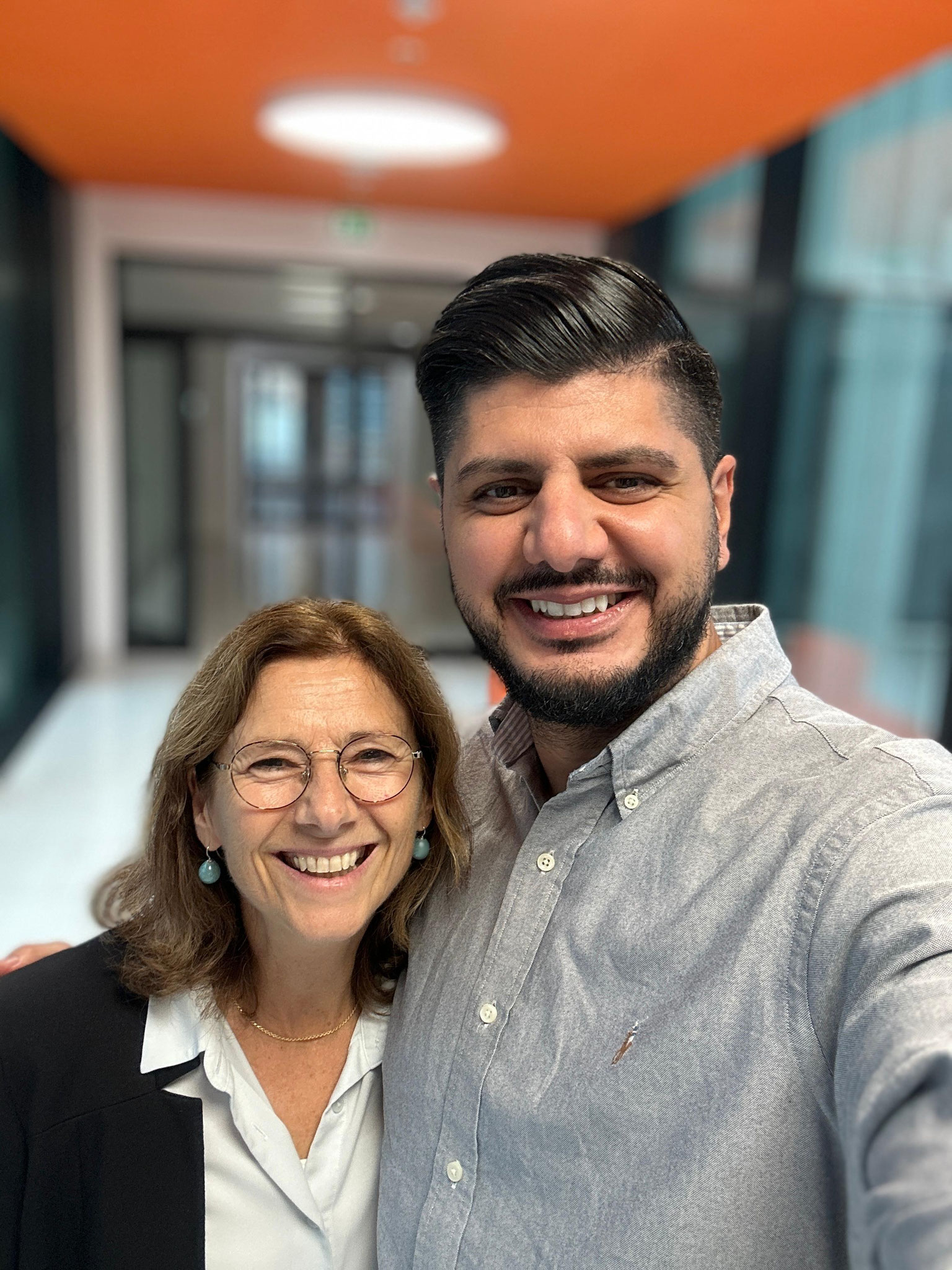 met mijn collega en vriend Mahmoud