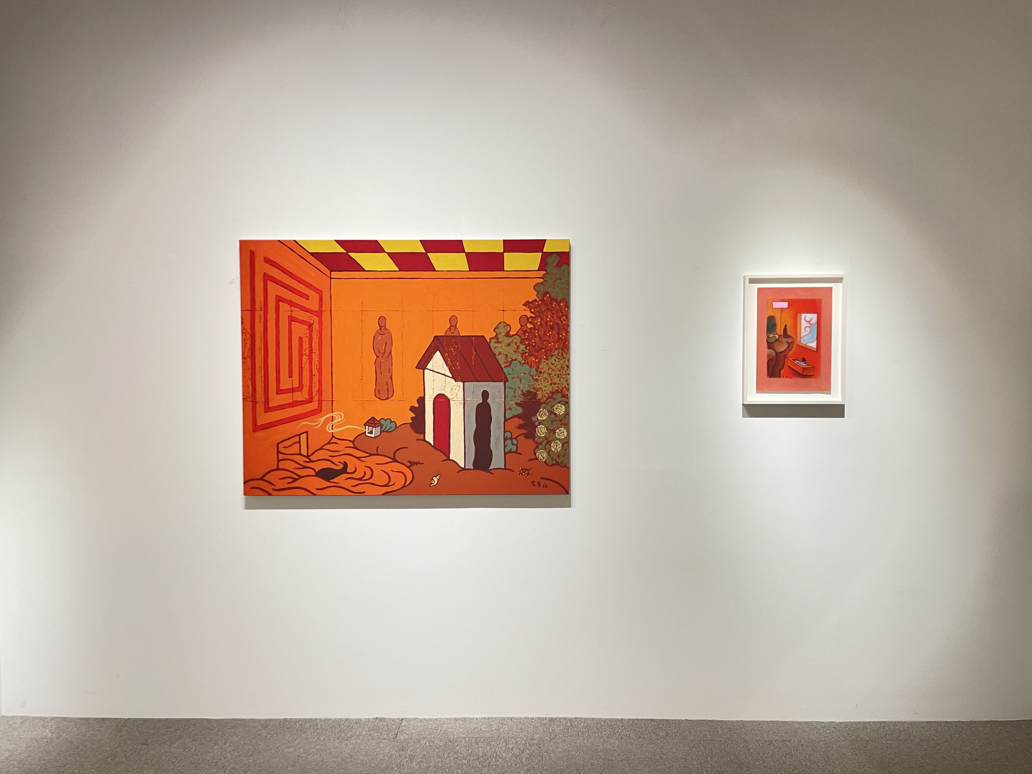 張忠儀　海(越前) 油絵　1987年11月　F6号　高宮画廊　個展 真柄修一 『茂多岬 春』 油彩画 - 北海道画廊