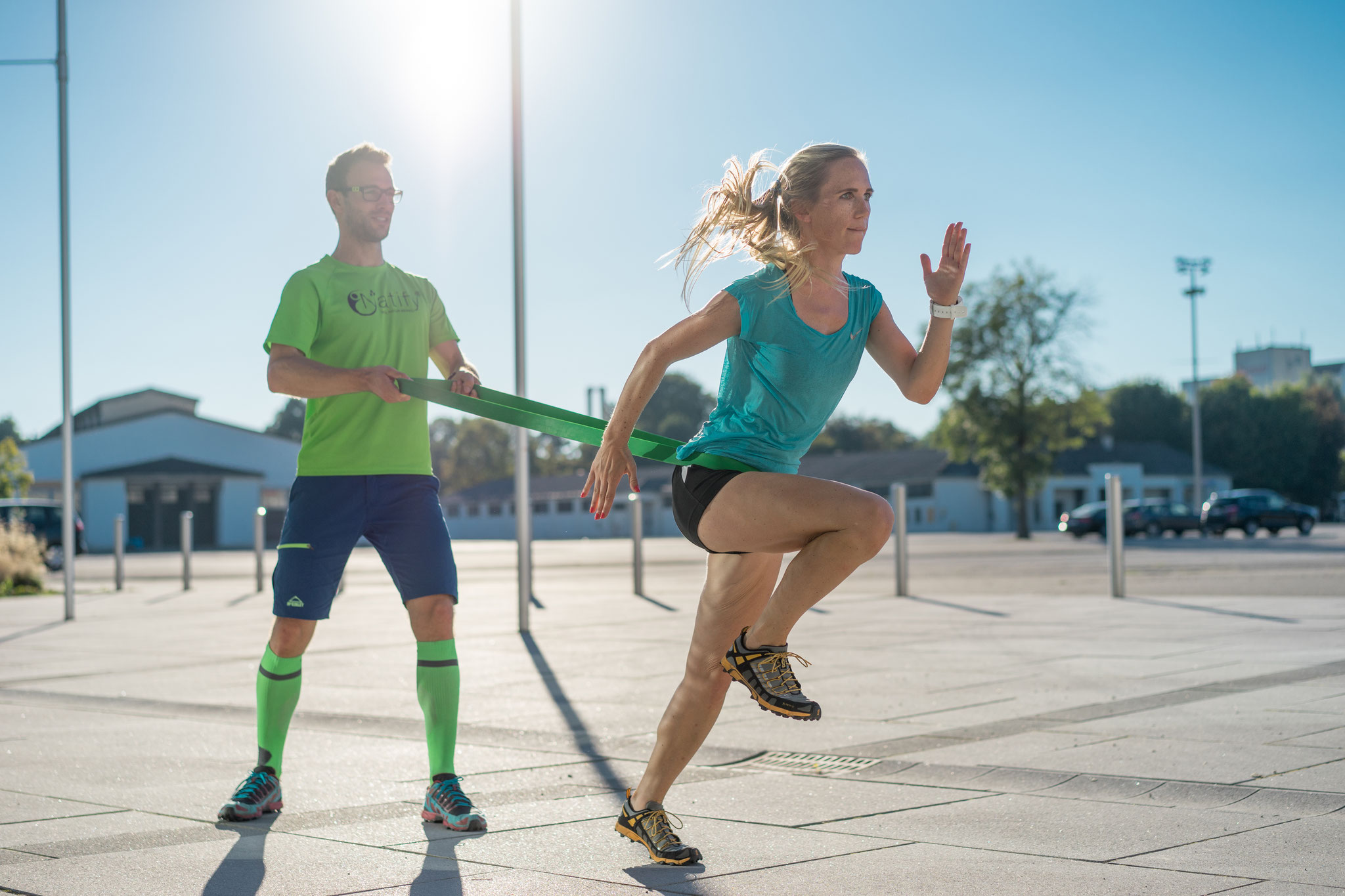 Widerstandslauf mit dem Superband - Natify