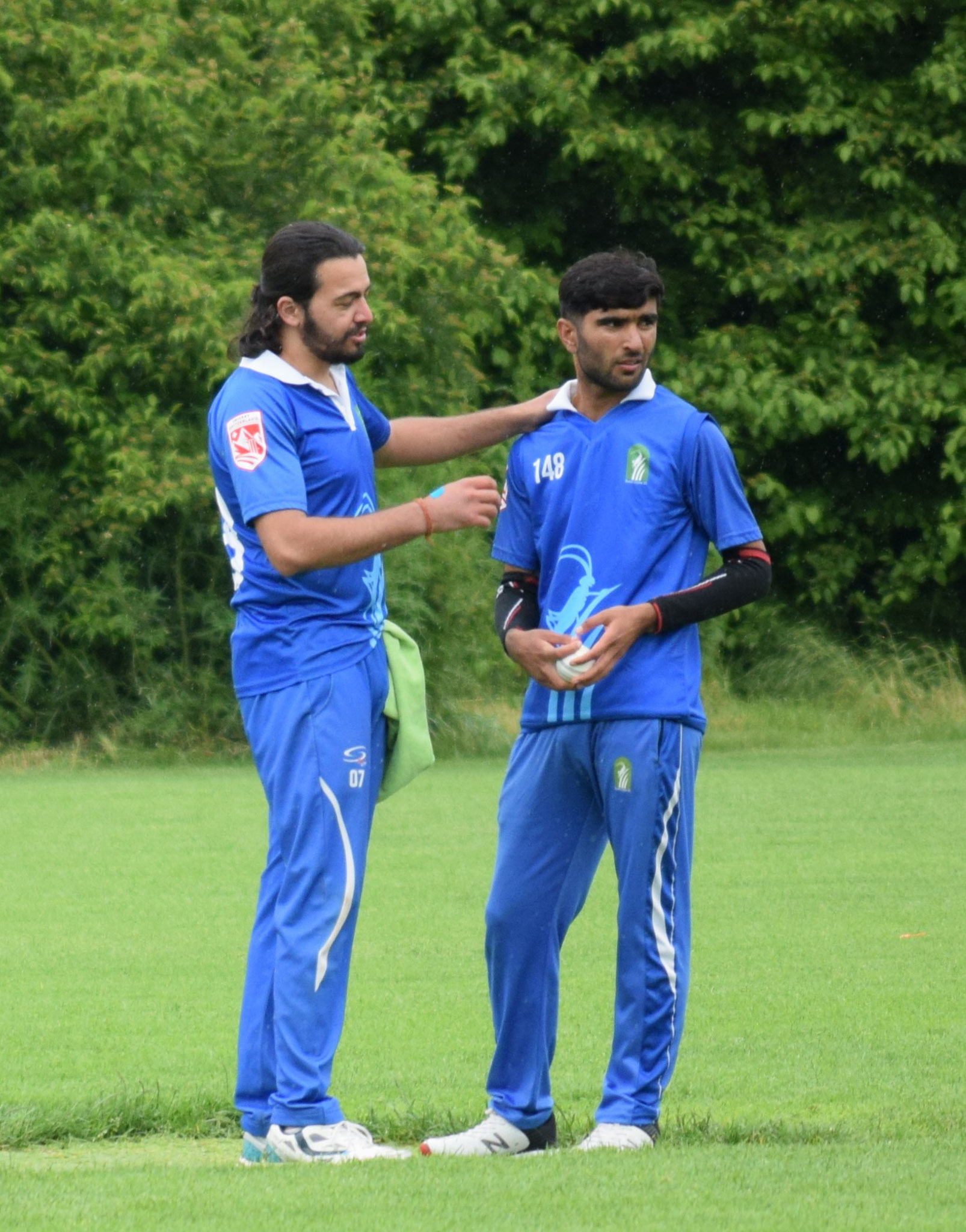 Captain Nawroz makes a bowling change and Fayez gets his man LBW
