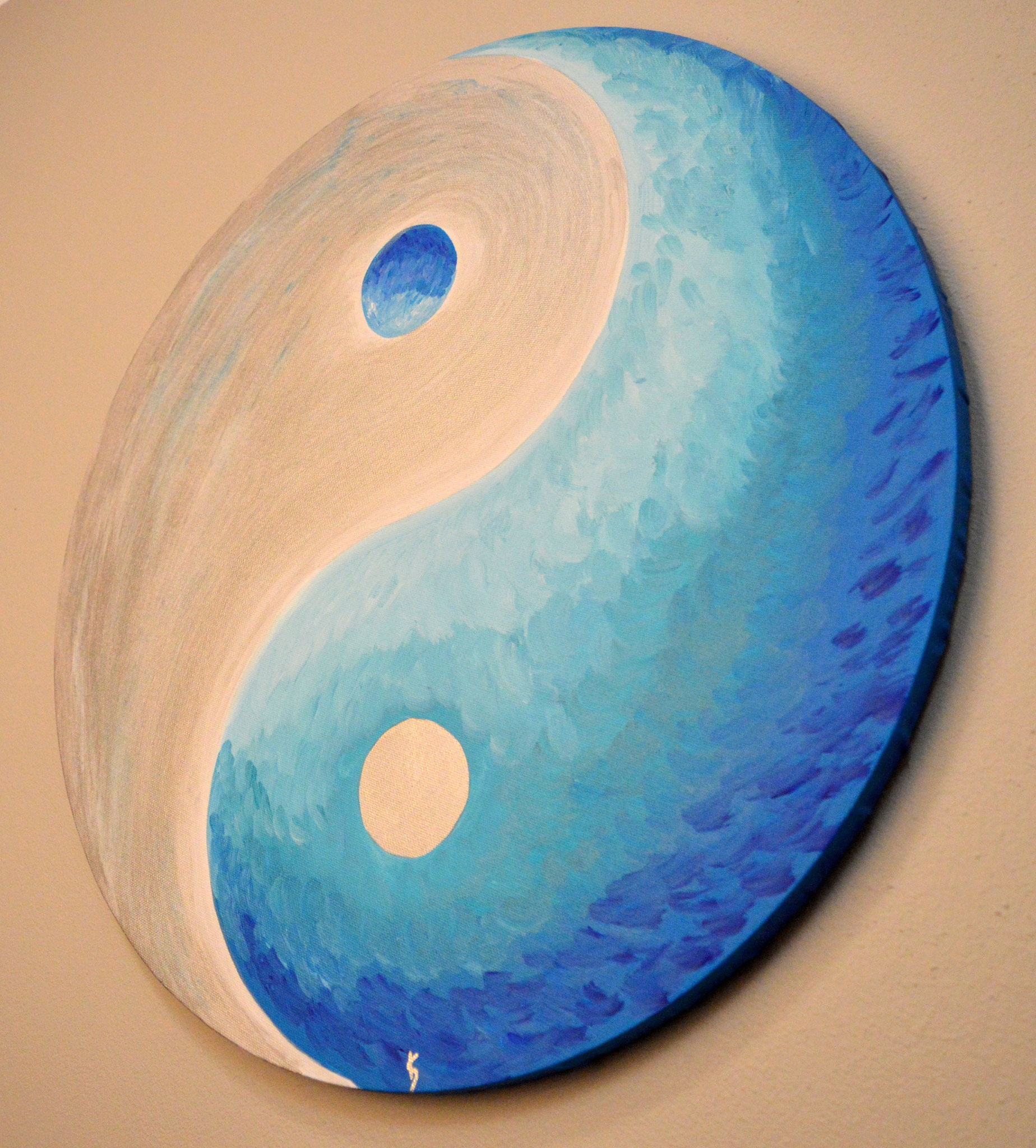 Yin Yang "Wasser" blau