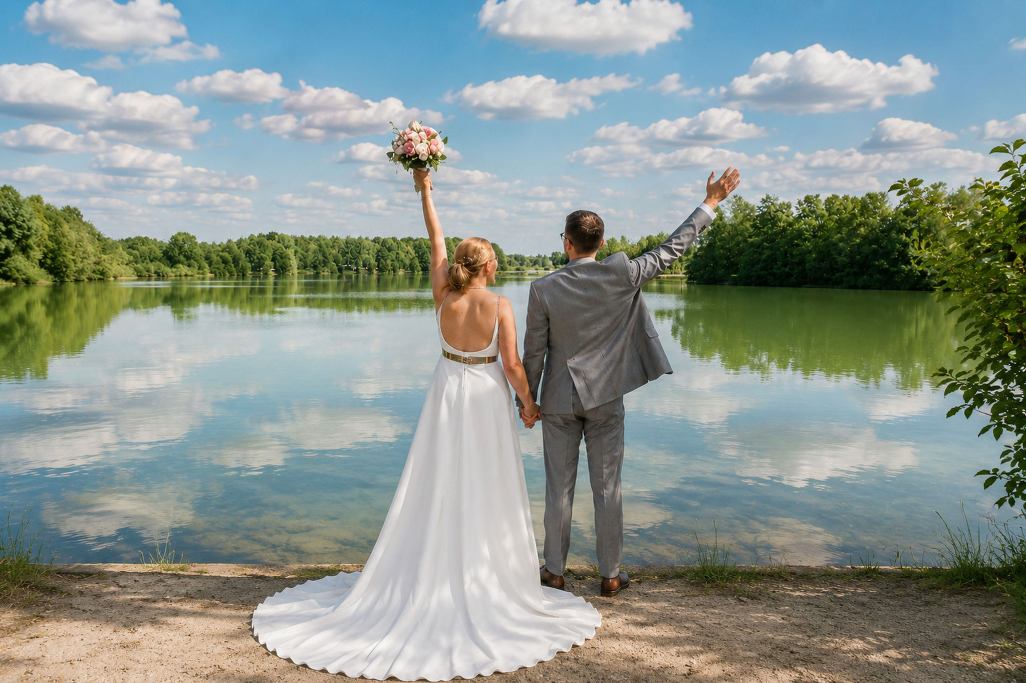 Brautpaar-Shooting am See