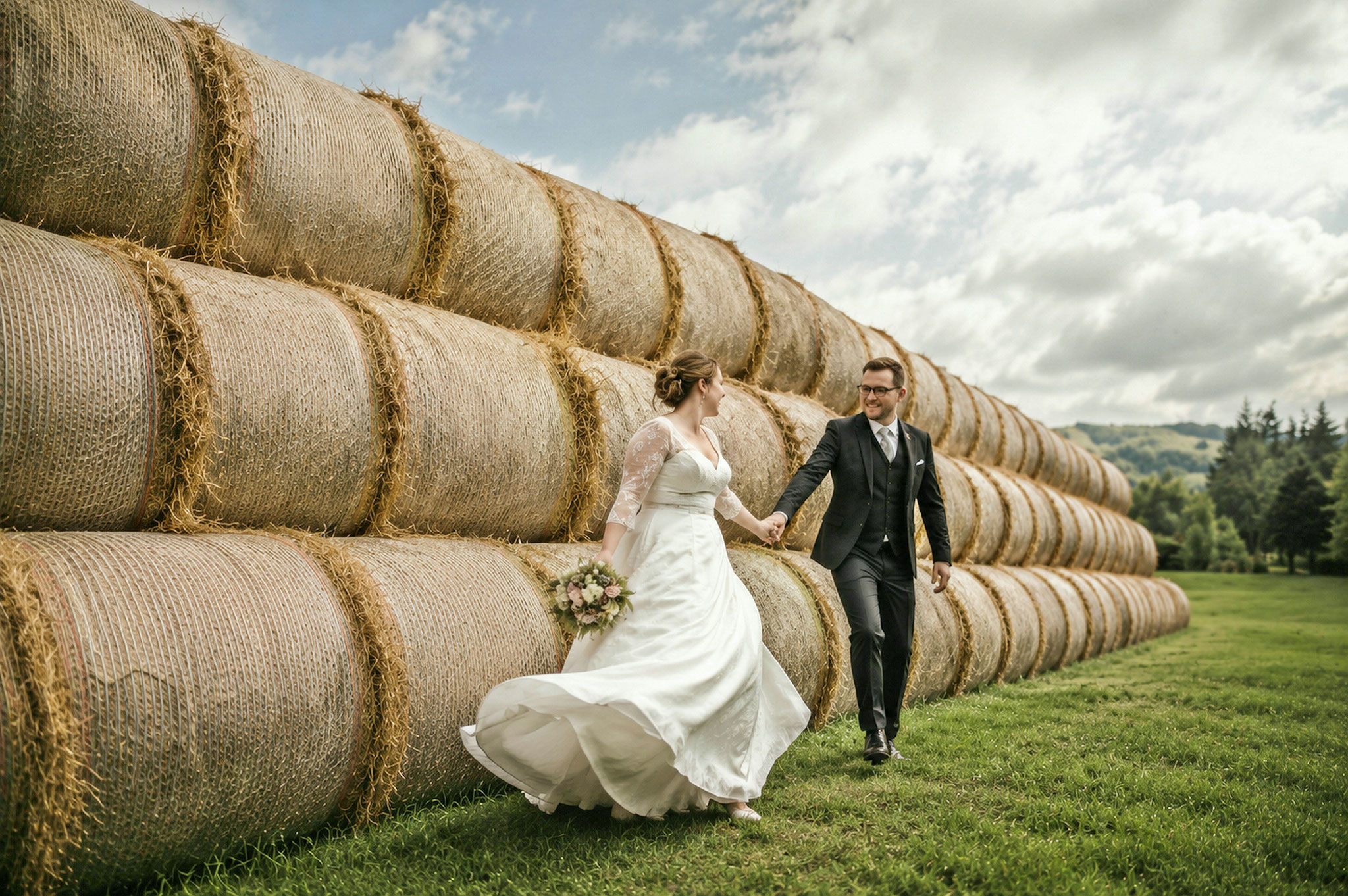 Hochzeitsfotografie auf dem Bauernhof
