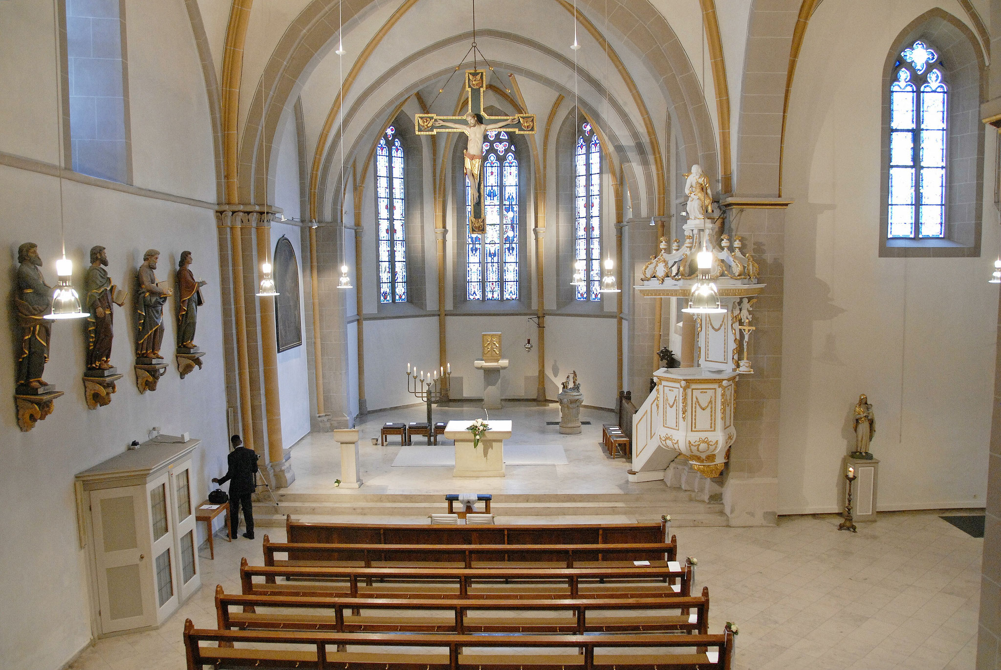 kirchliche Trauung - Kirchenschiff von oben