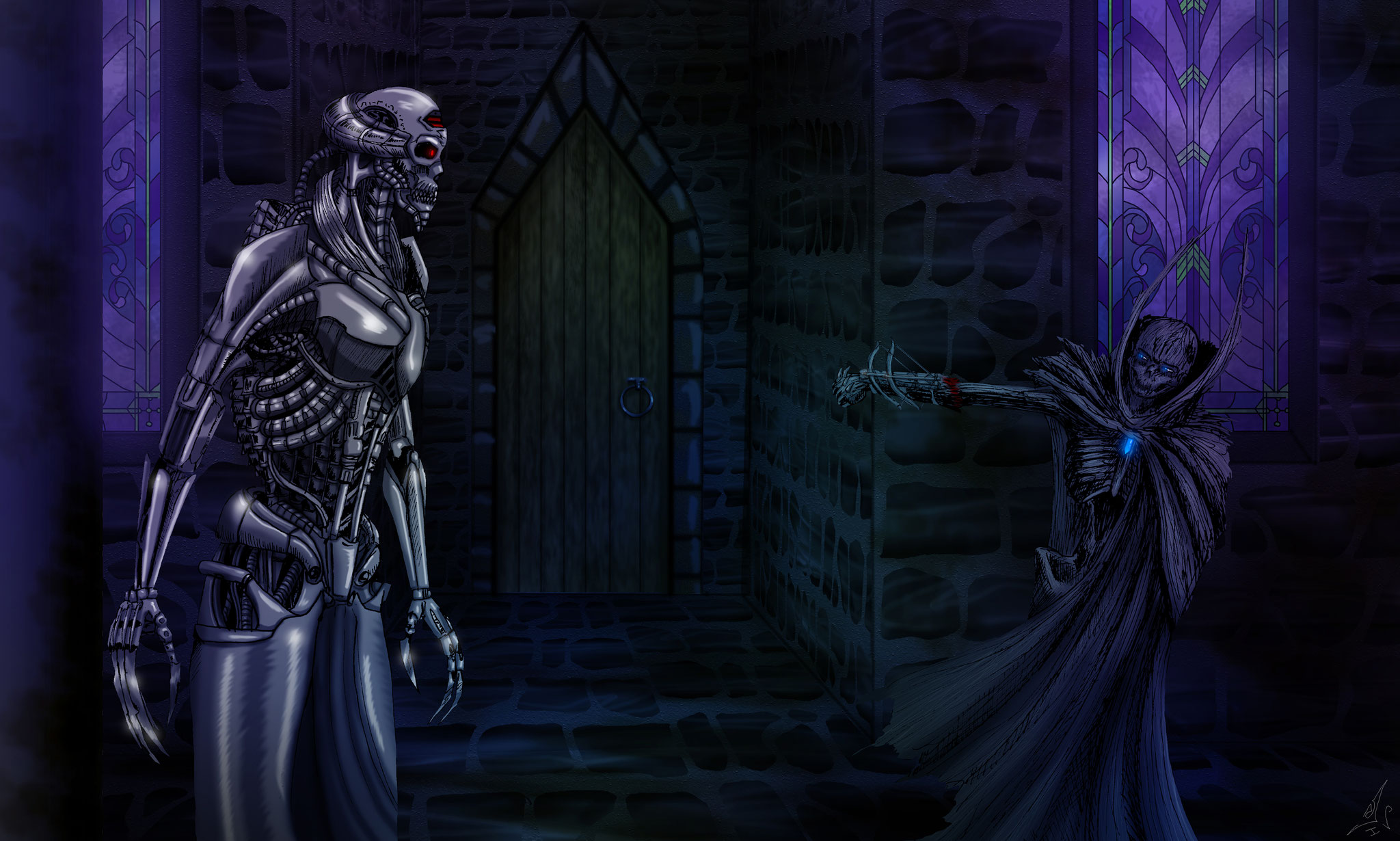 Alister's character and Iarukalb the reaper