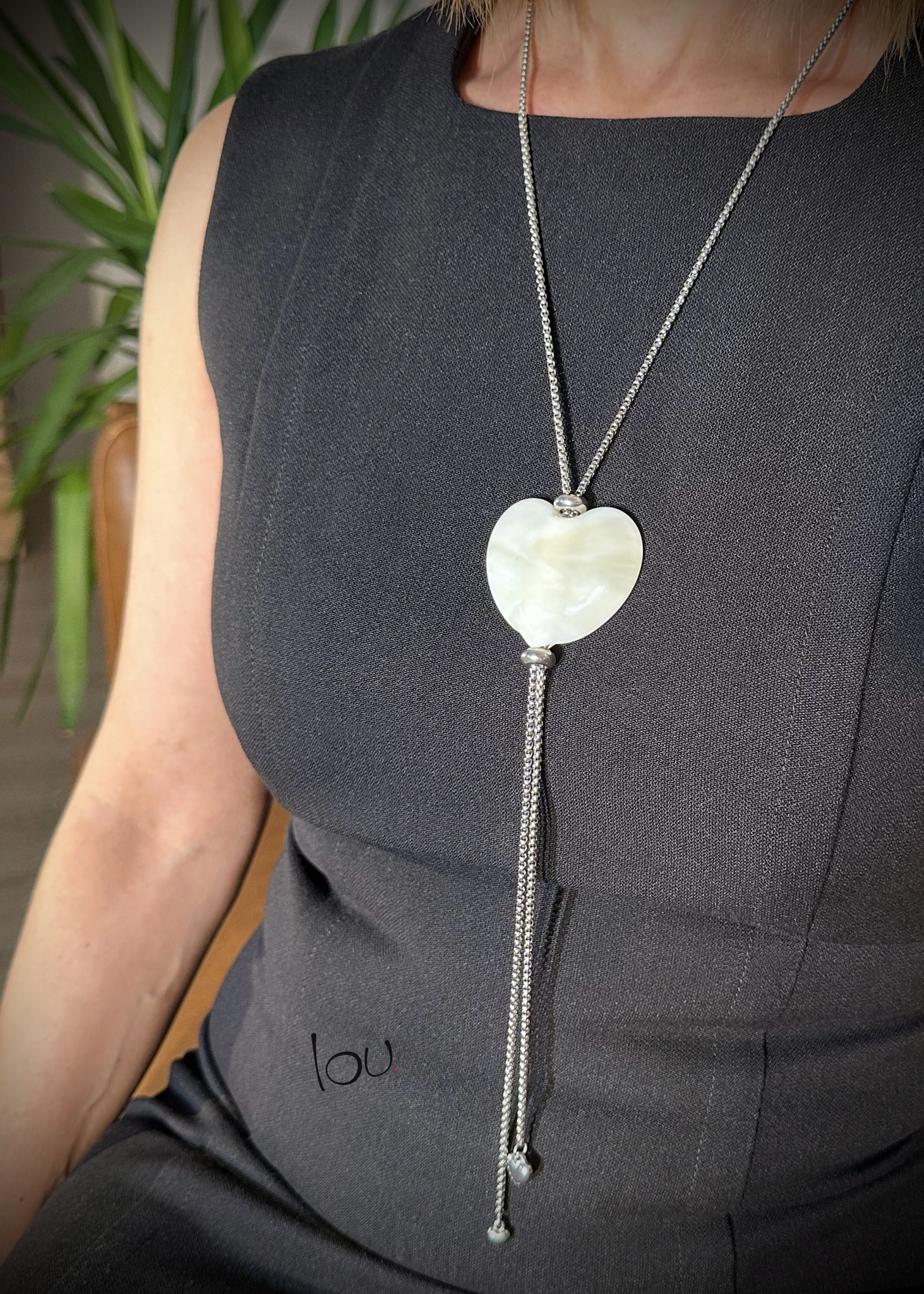 Collana collier Halzkette LOU Cuore Coeur Hertz Vetro verre glass Glas by Atelier Occhio di Vetro di Séverine