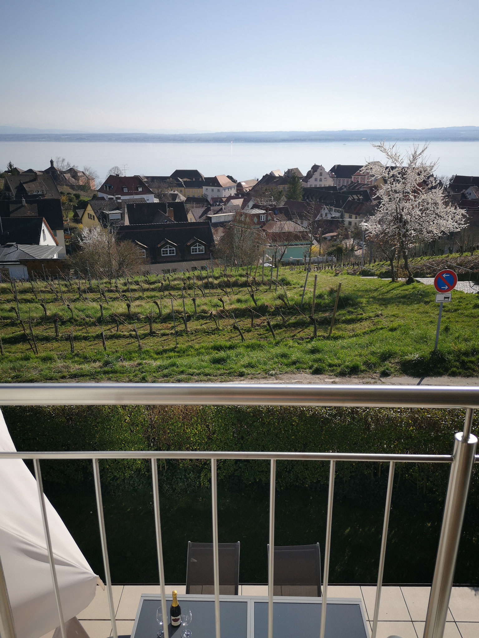 Blick aus dem Wohnbereich