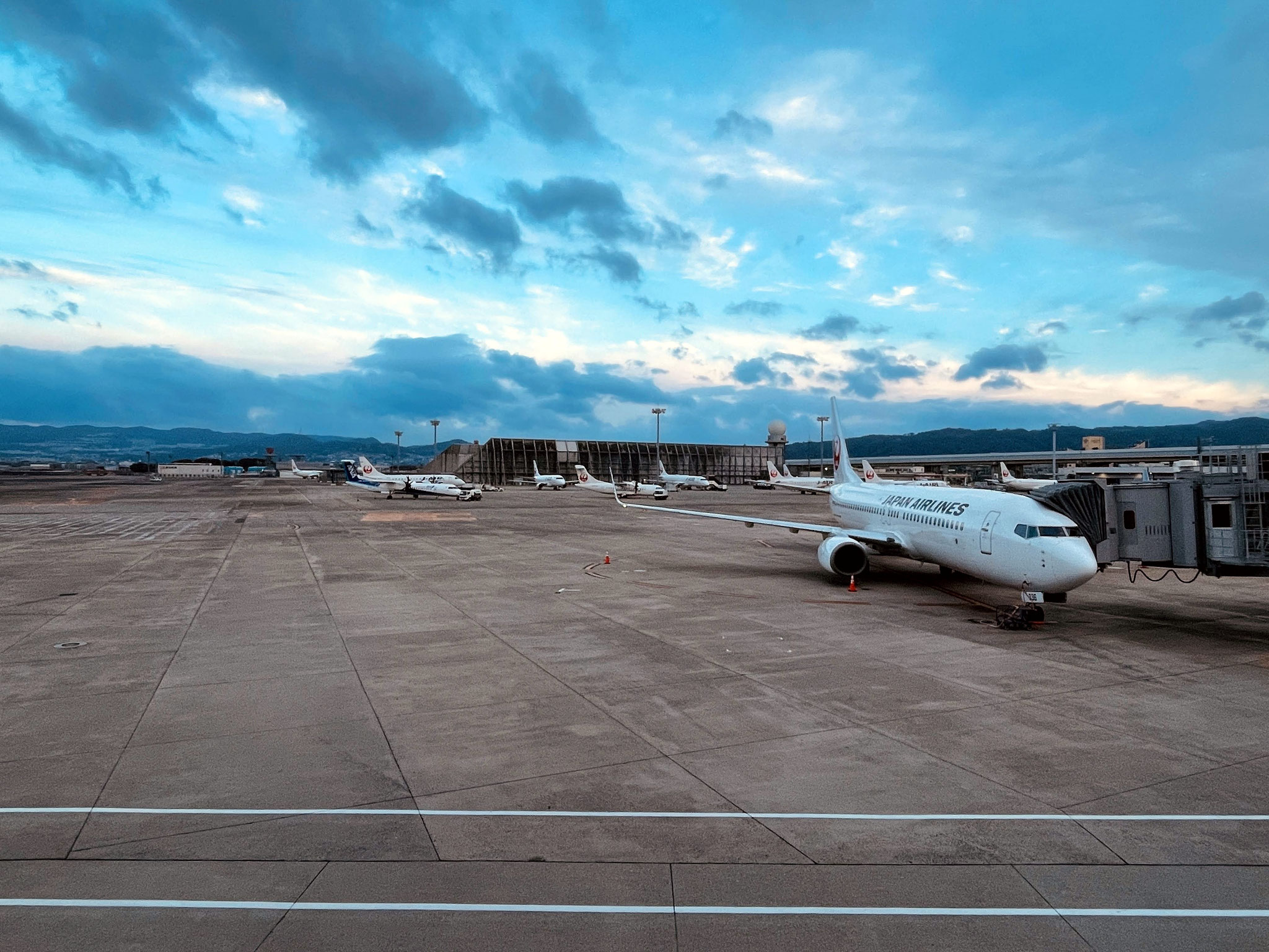行きは朝一の飛行機で伊丹空港から出雲縁結び空港へ