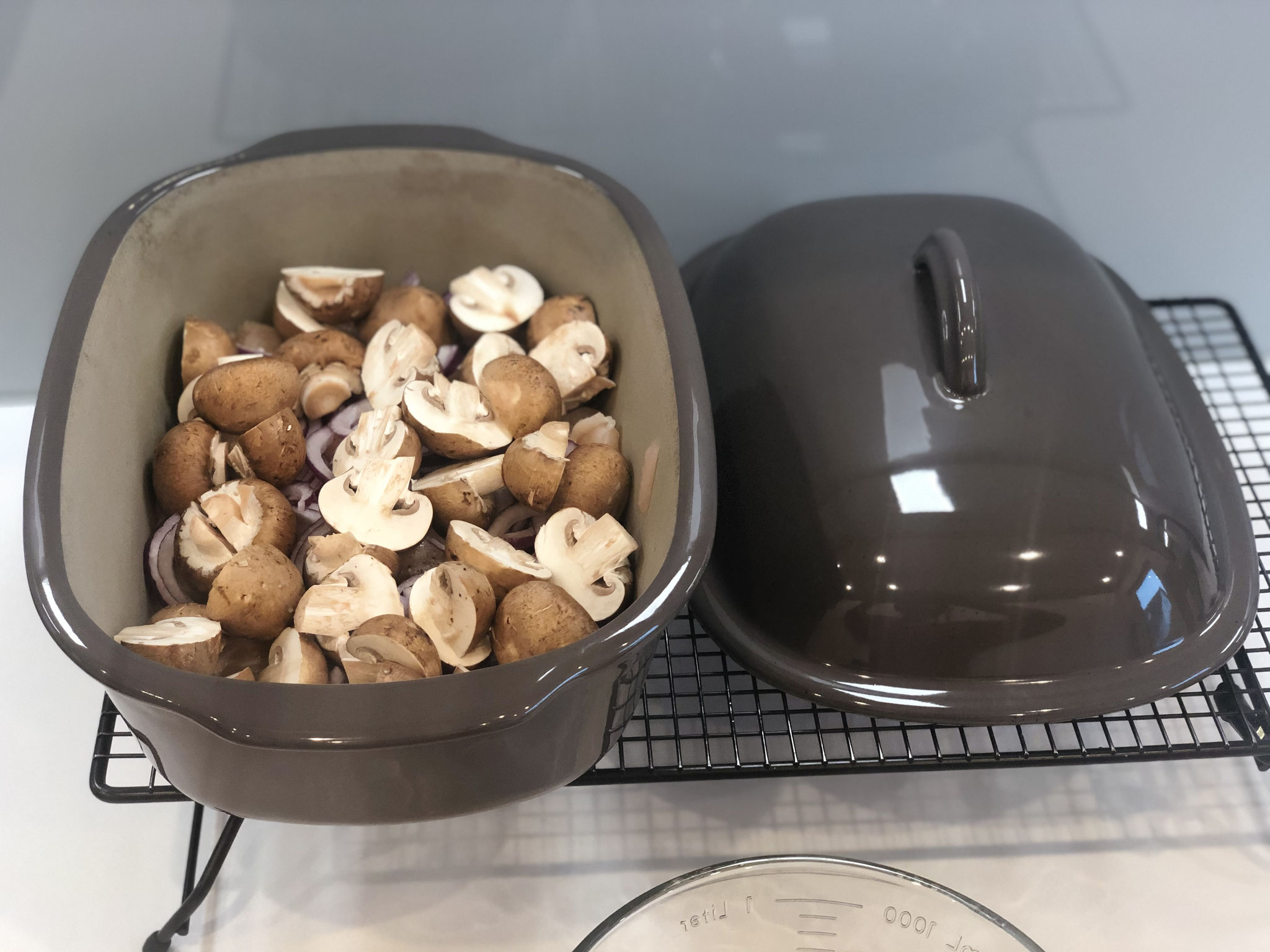 Geschnetzeltes mit Champignons im Ofenmeister