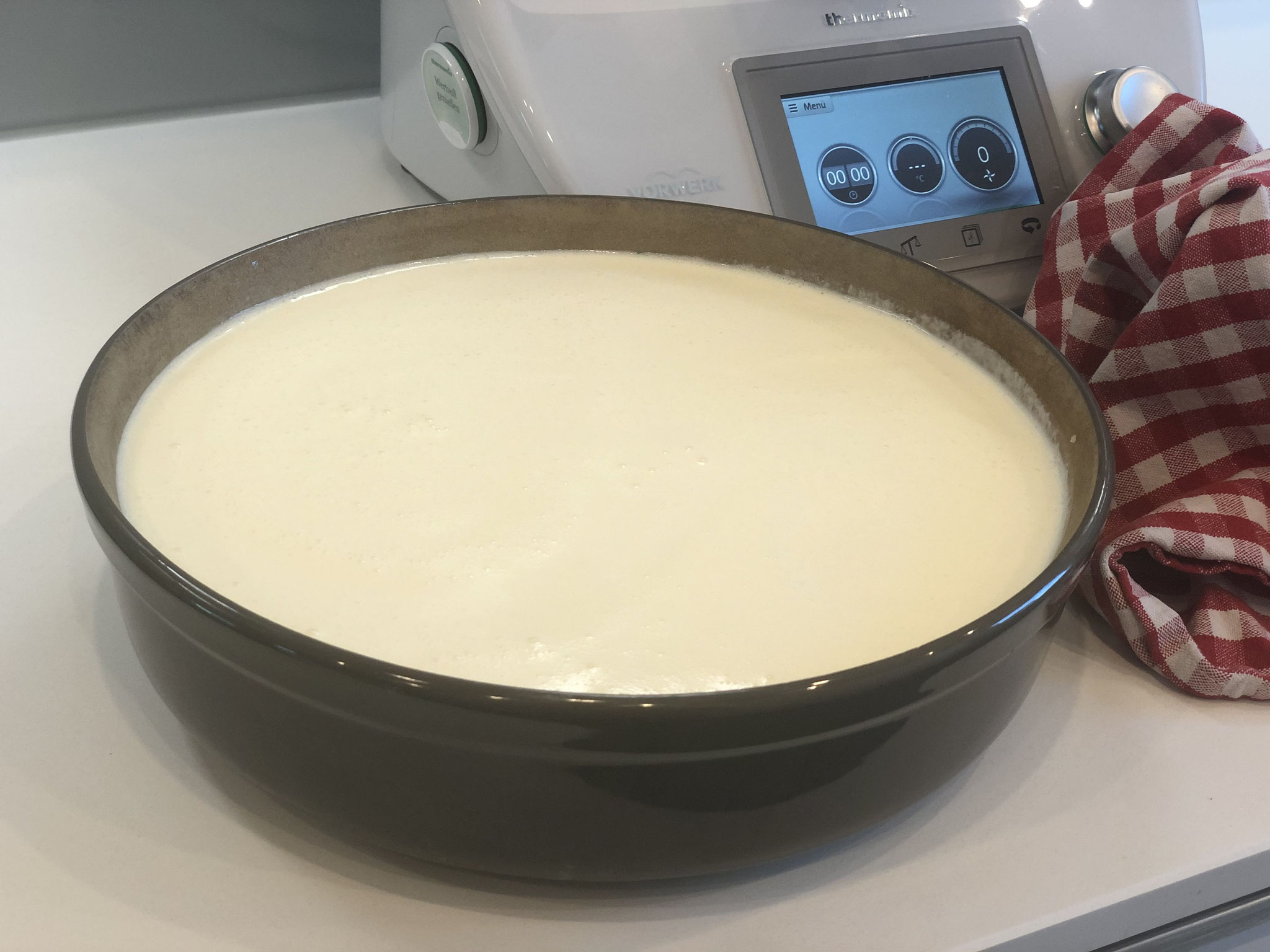 Hier siehst du meinen im Thermomix® angerührten Kuchen...