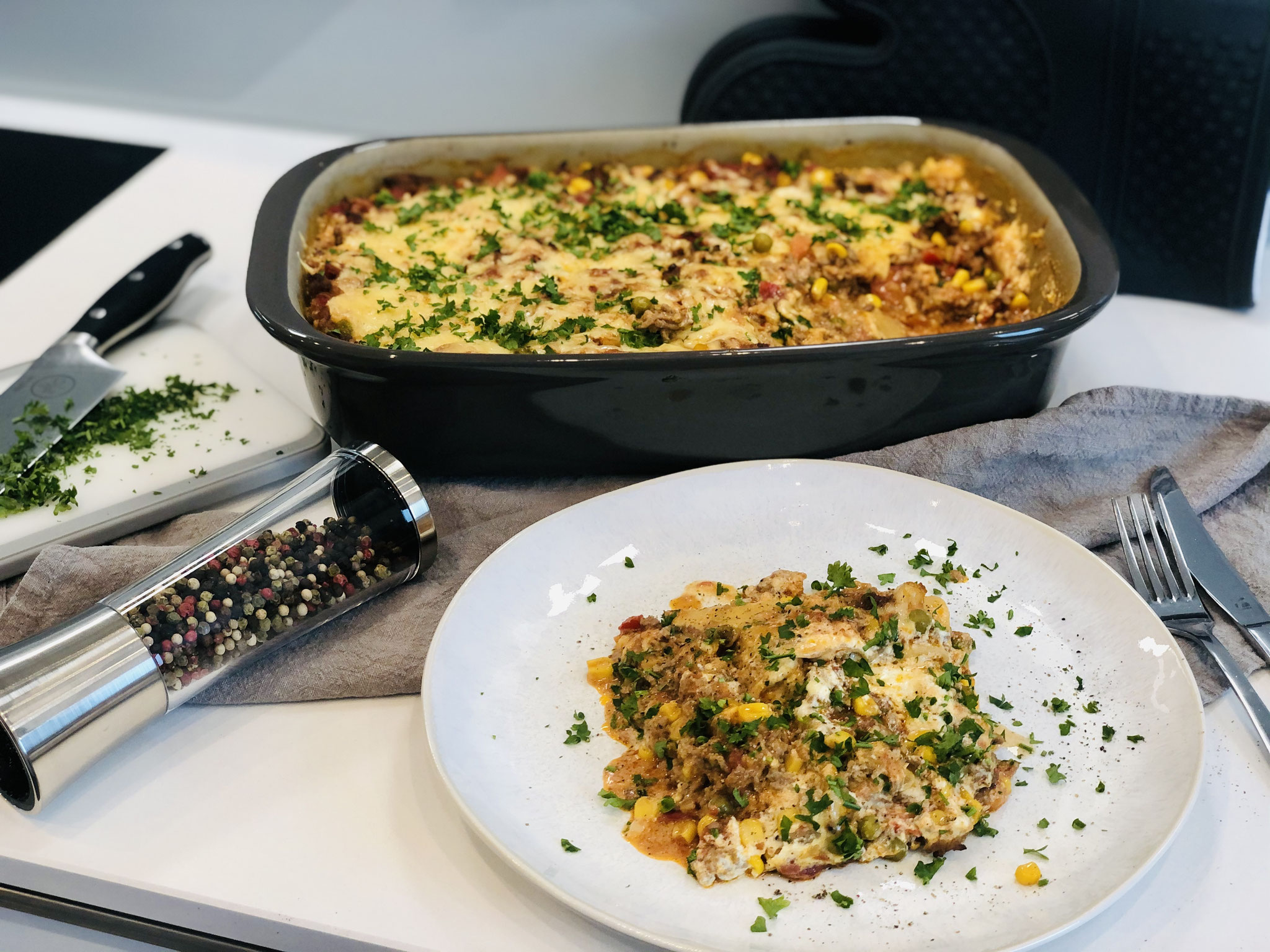 Und nach dem schmoren im Backofen habe ich die leckerste Lasagne ever ♥