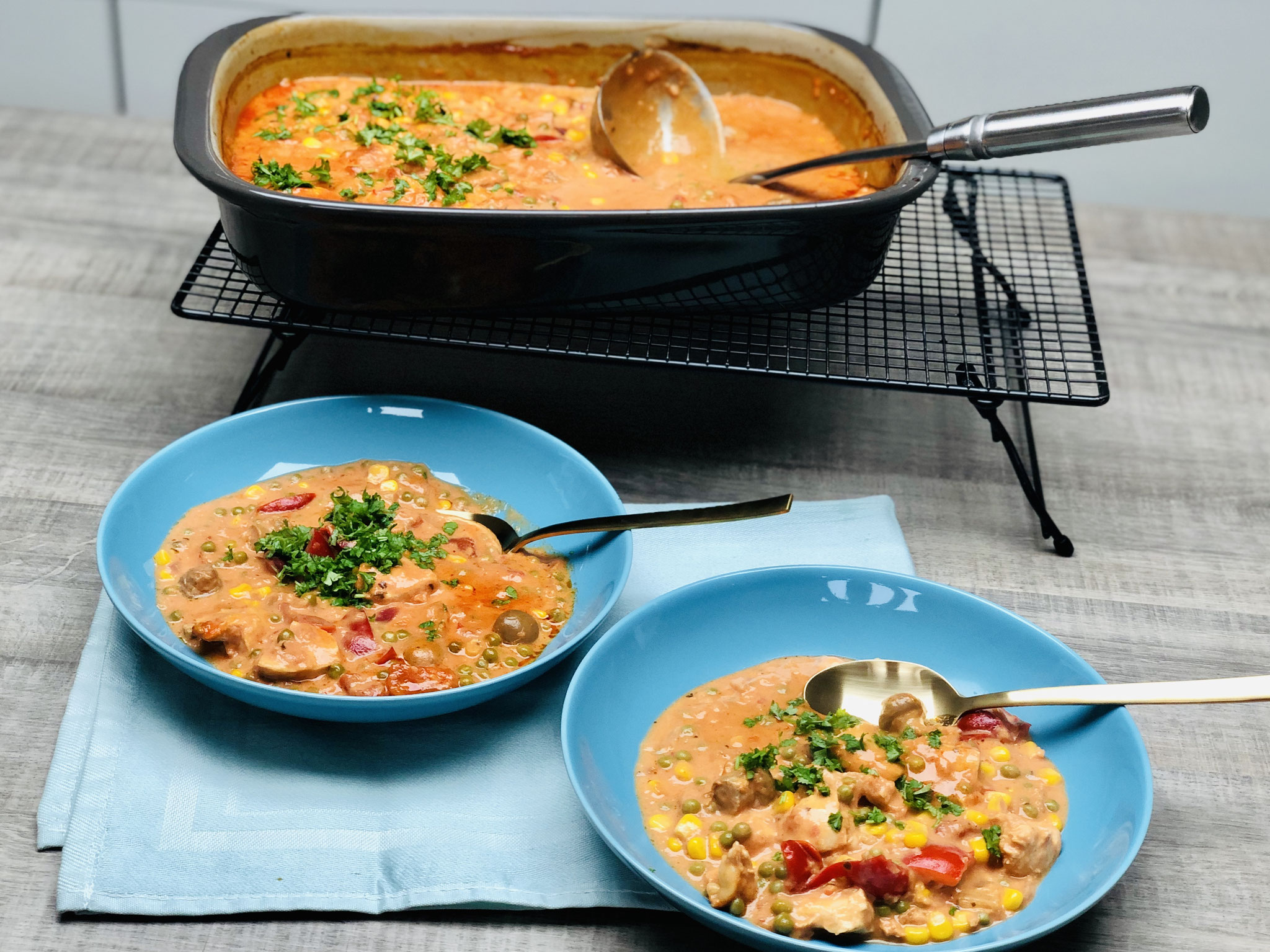 Zubereitet im Grundset von Pampered Chef - Das Grundset enthält die rechteckige große Ofenhexe® und den Zauberstein Finn von Pampered Chef®