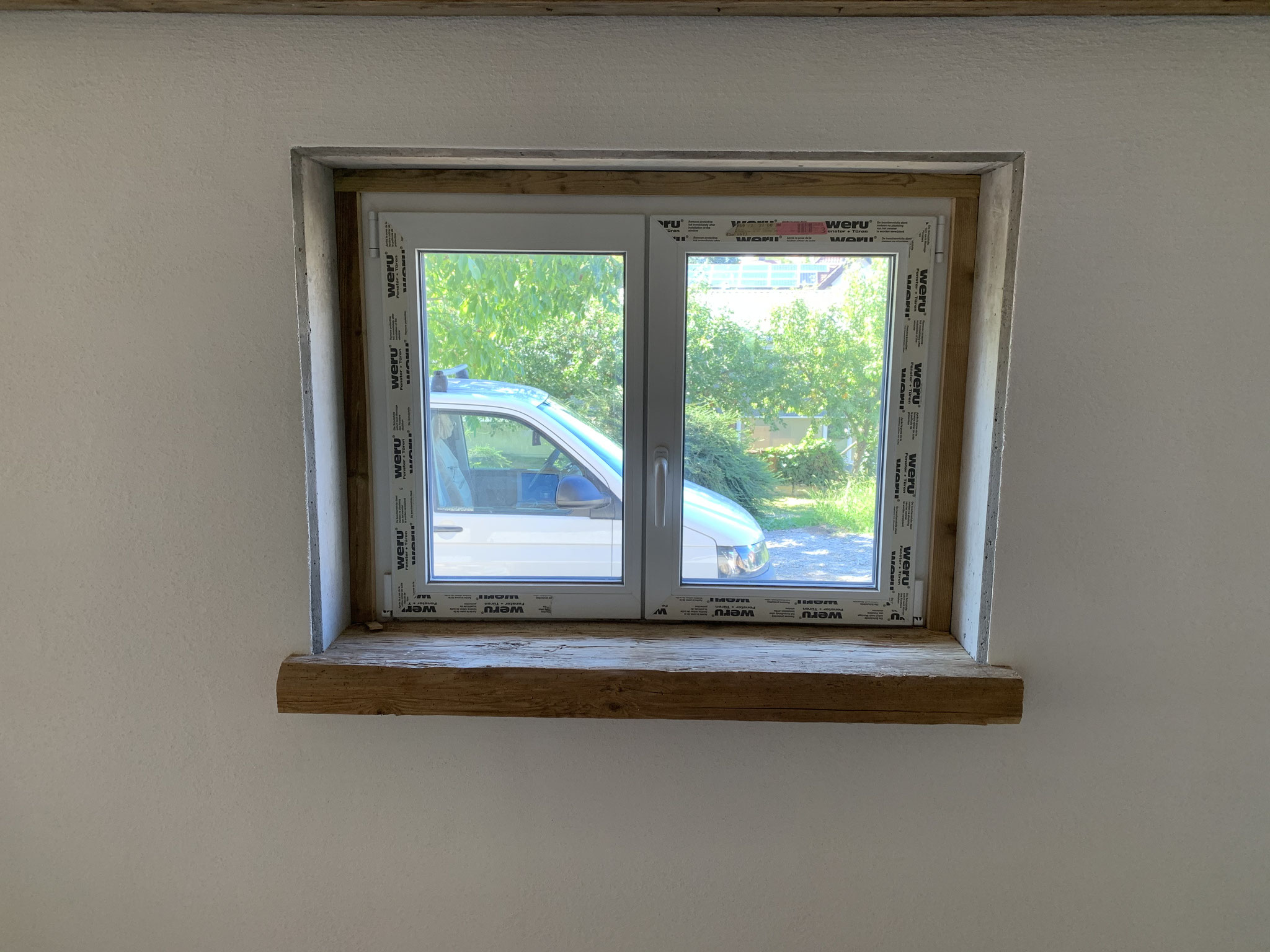 Restauration Bauernhaus Fensterbänke und Fensteranschlussleisten