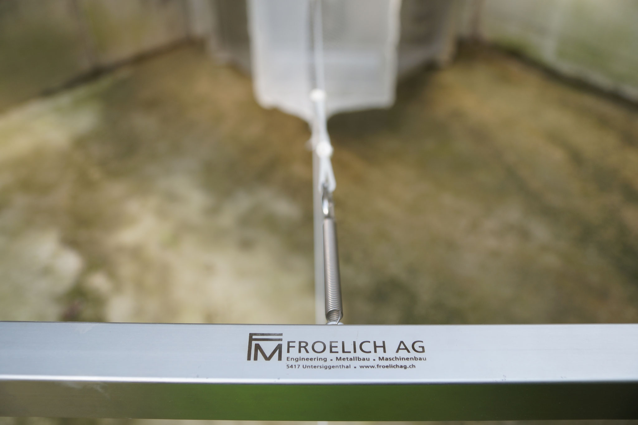 Kombinierte Netzkehle in einem Fischzählbecken
