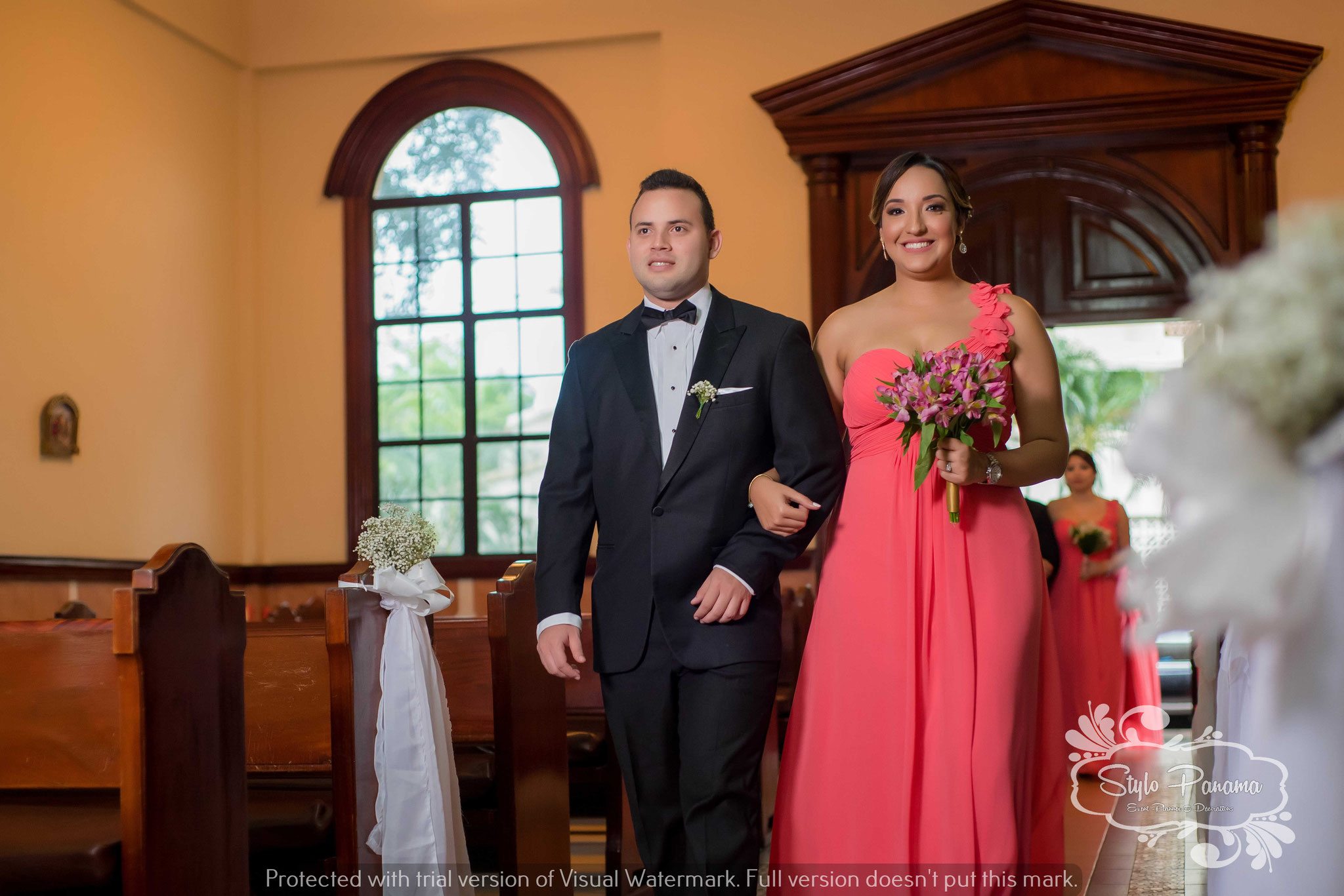 Pareja de honor hermanos de los novios