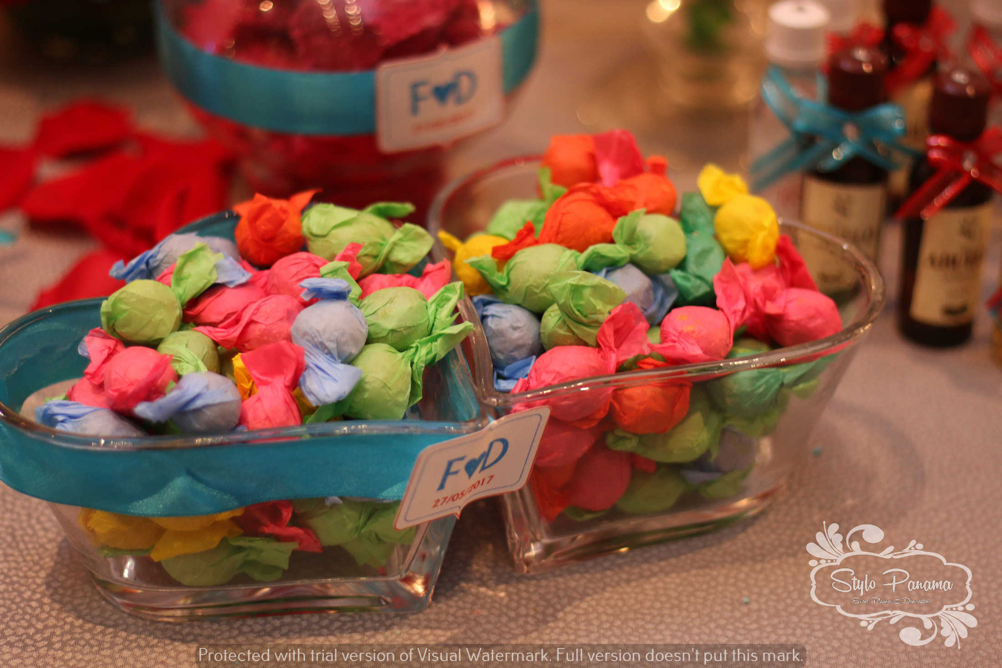 Huevitos de leche en el candy bar de la novia