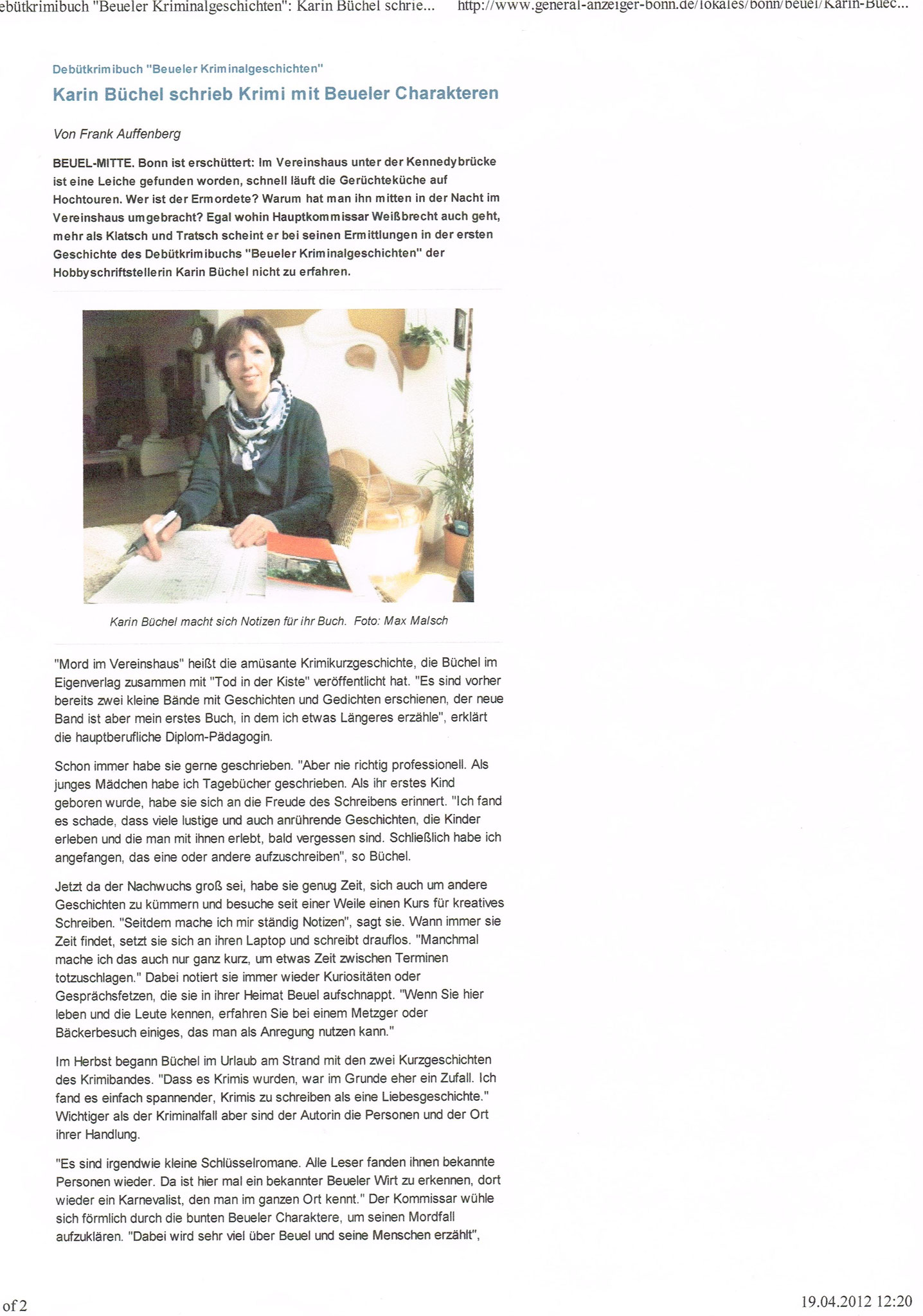 General-aAnzeiger, 19. April 2012