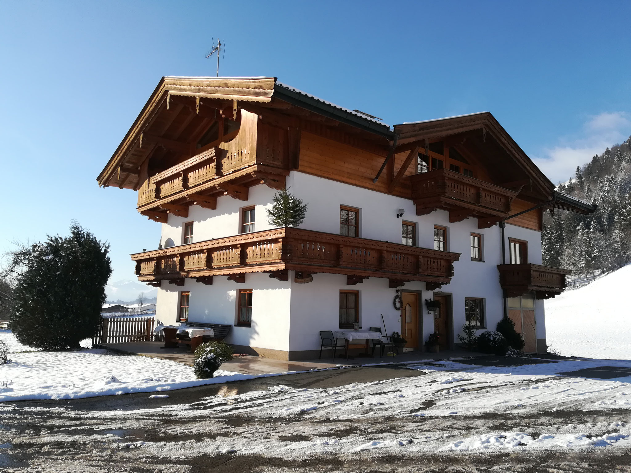 Ferienhaus im Winter