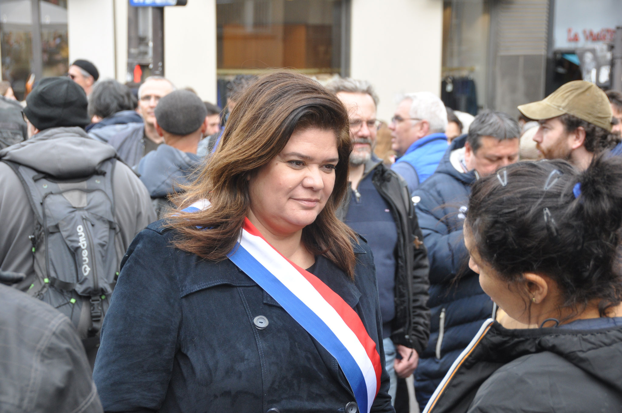 Raquel Garrido manifestation contre la réforme des retraites