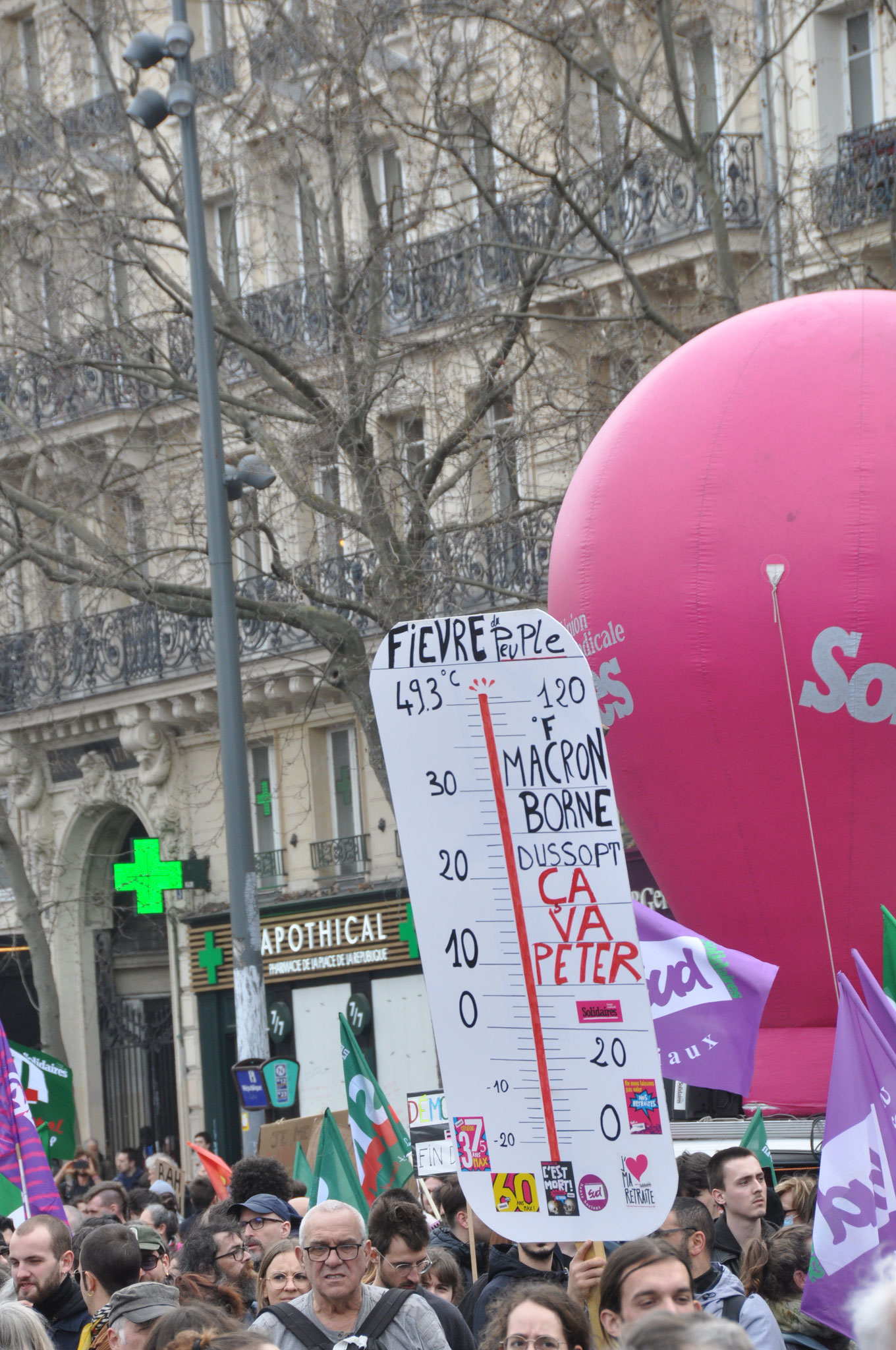 23 mars 2023, Bastille Opéra - Manifestation contre la réforme des retraites à Paris