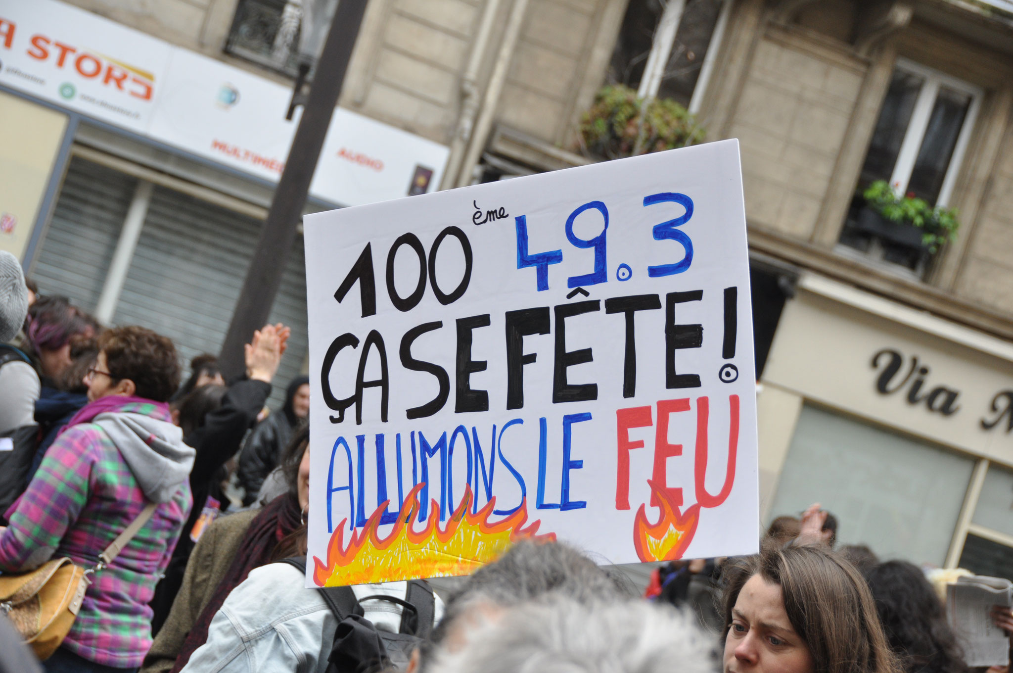 28 mars 2023 manifestation contre la réforme des retraites, République-Nation