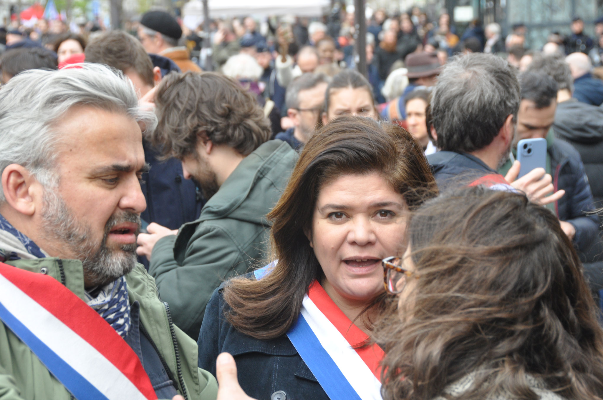 Raquel Garrido manifestation contre la réforme des retraites