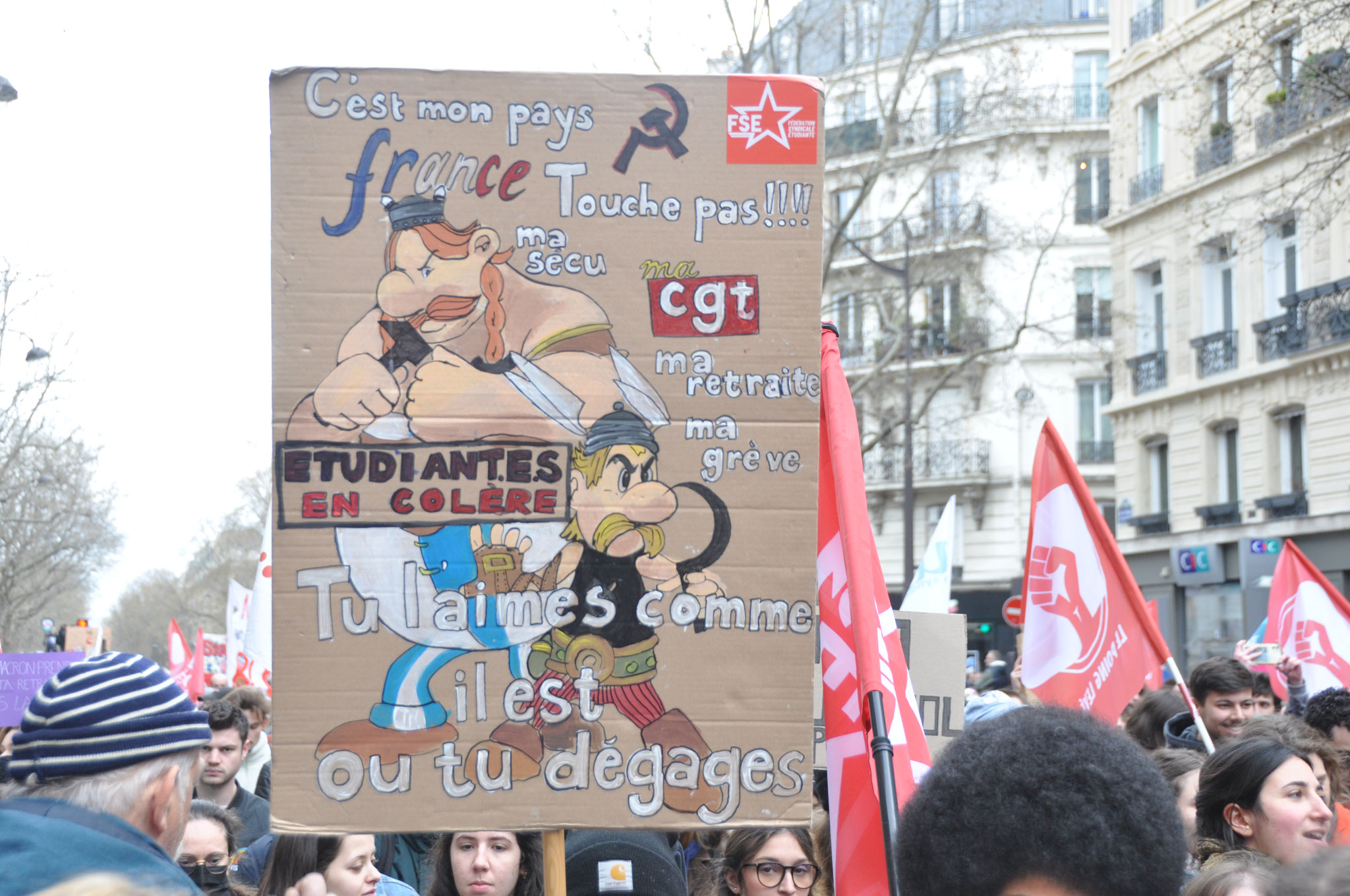 28 mars 2023 manifestation contre la réforme des retraites, République-Nation