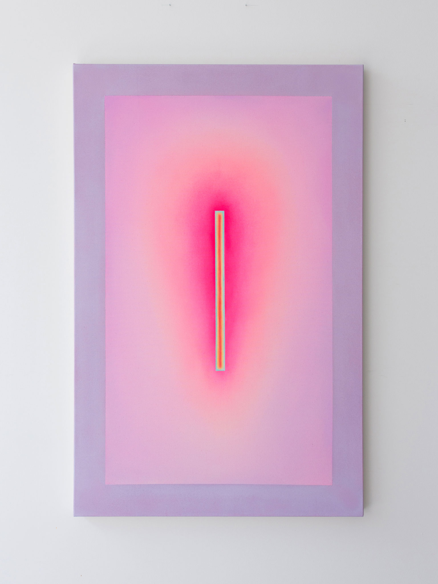 Alina Birkner "Untitled (Pink Pulse)" 2017, 140x90 cm, Acrylic on Canvas