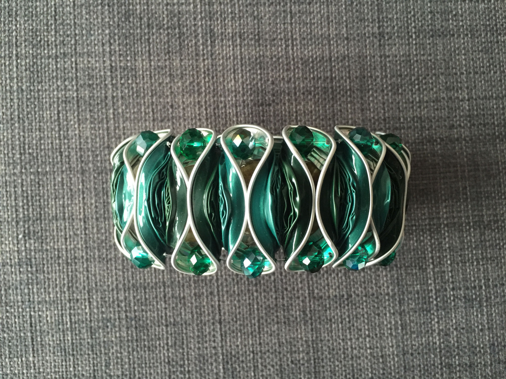 Breites Armband (dunkelgrün/grün) 