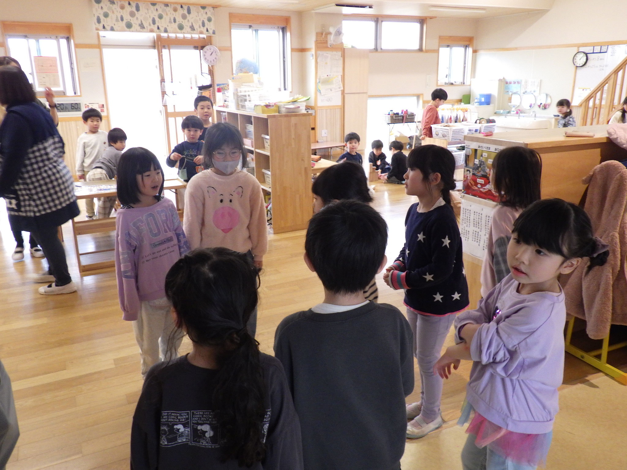 わかくさ保育園の中も案内してもらいました。