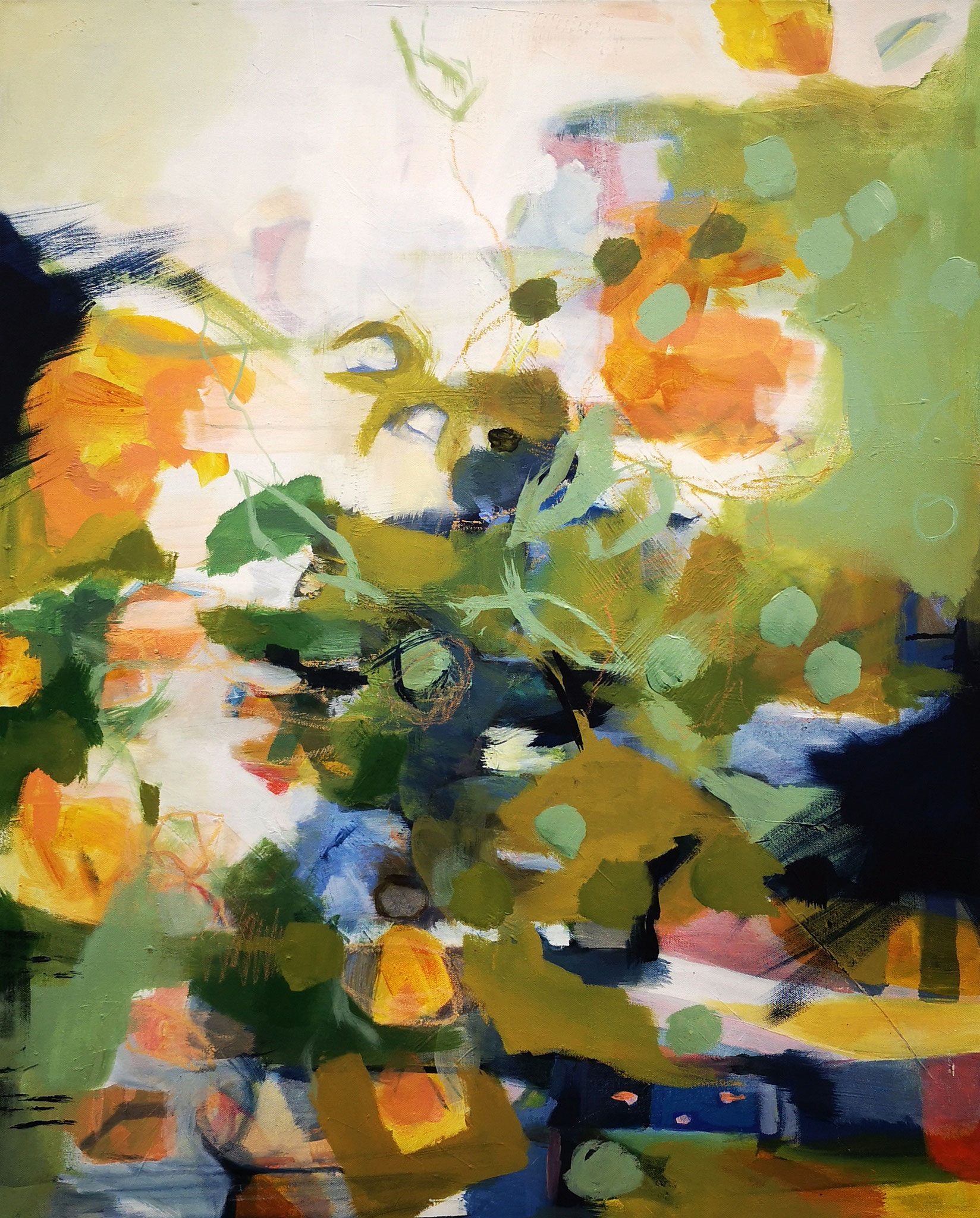 kopfgespinste - acryl auf leinwand - 100x80 - 2024