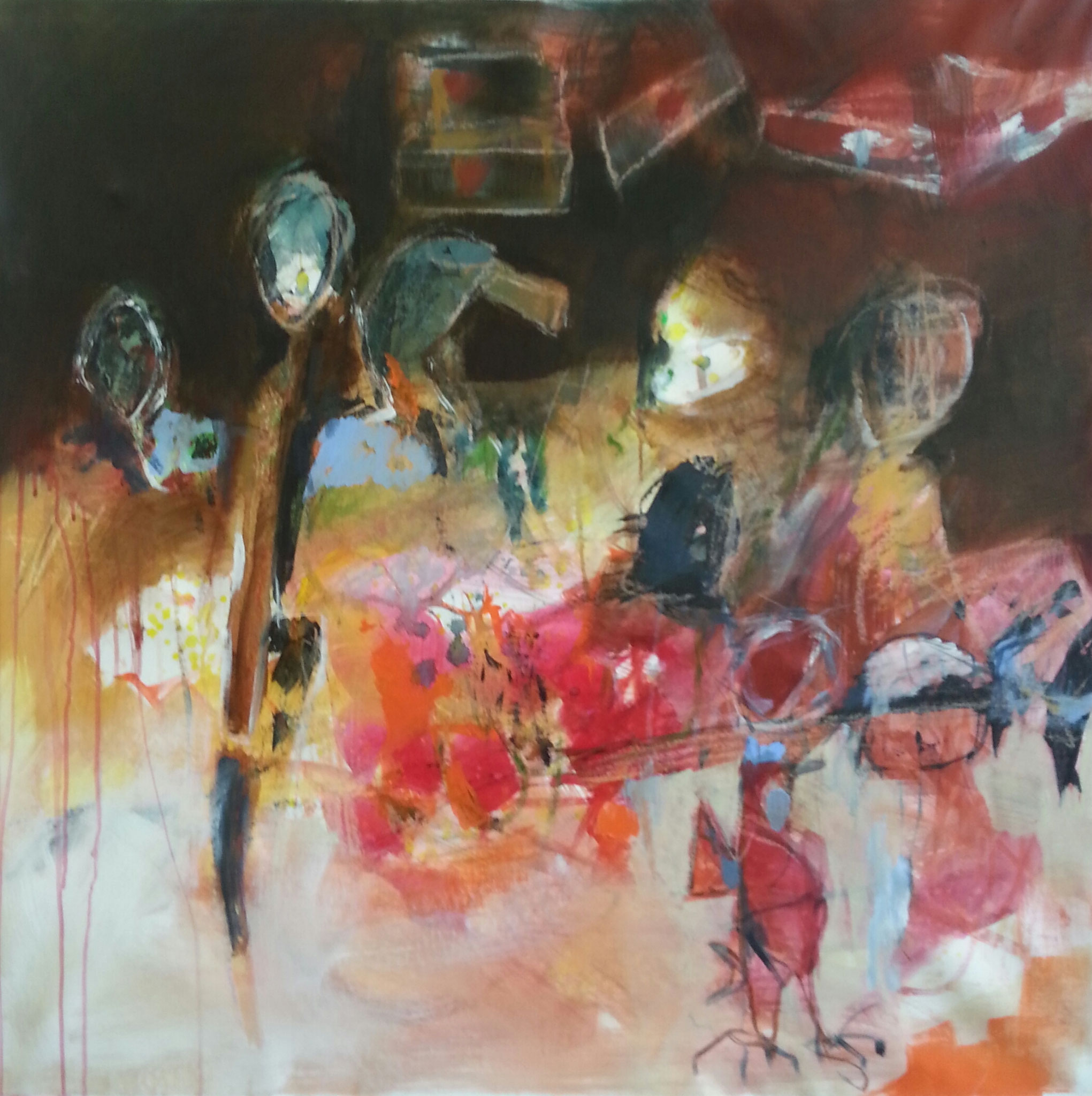 n° 1552- acryl/ölkreide auf leinwand - 96x95 - 2015