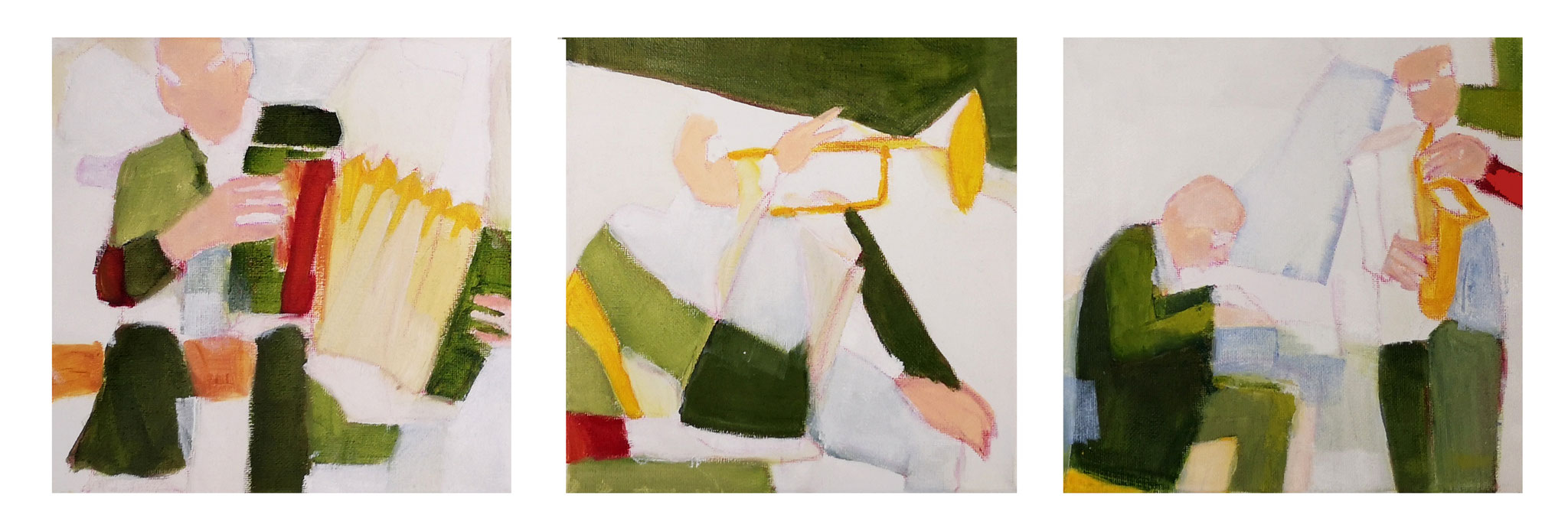 musikanten - öl auf leinwand - 20x20 - 2024