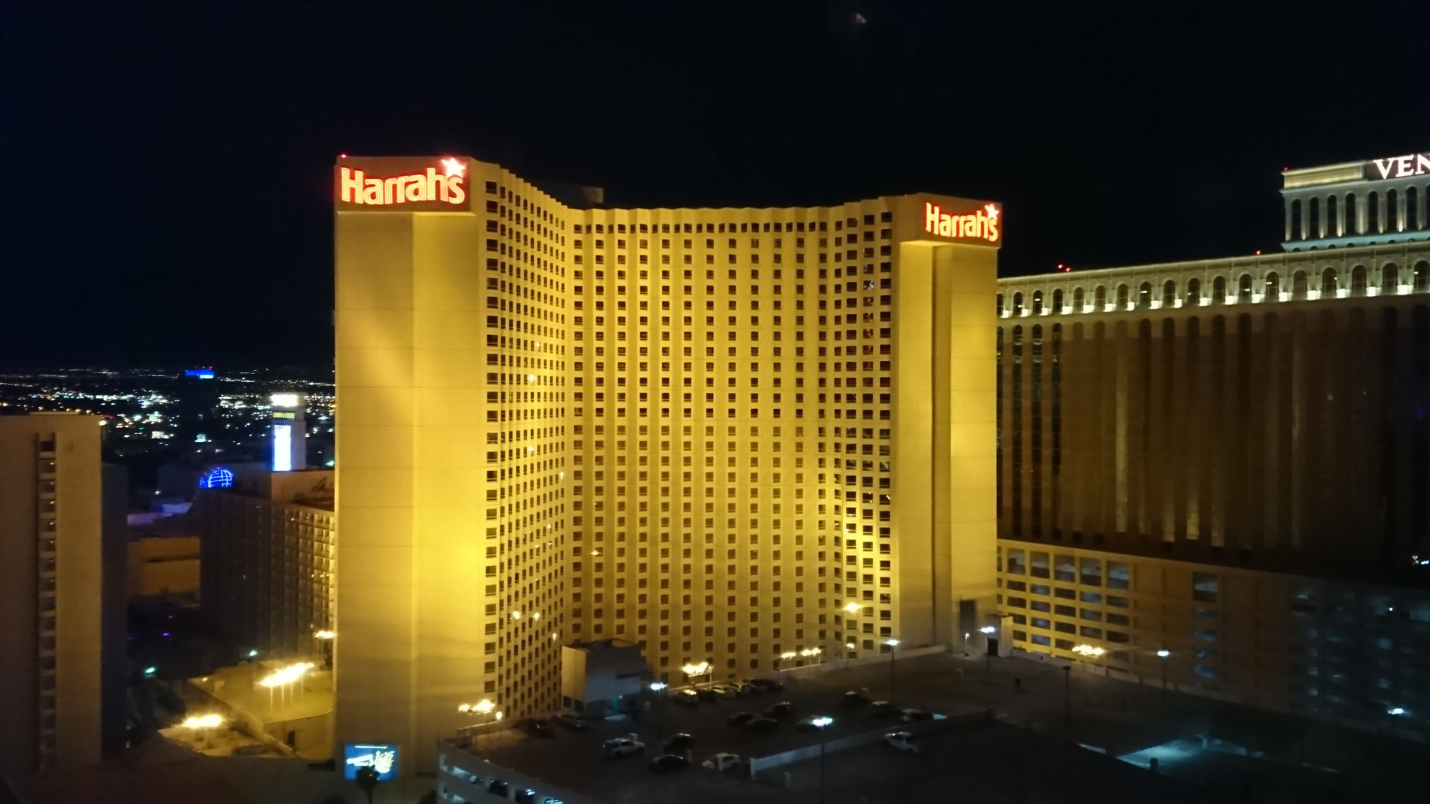 View to the Harrah´s Hotel from the High Roller