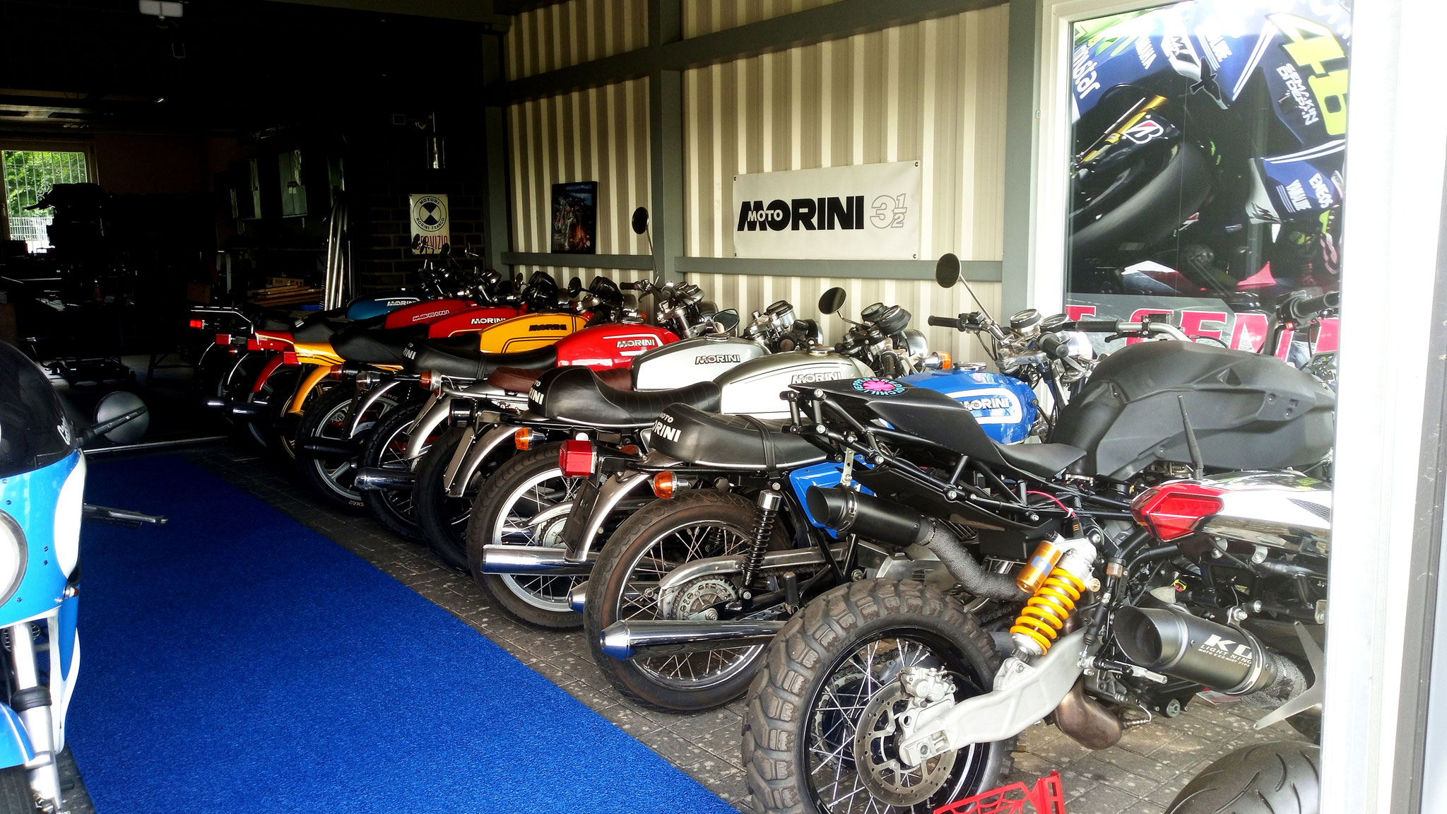 Moto Morini 350er Galerie und Moto Morini 1200 Granpasso mit  9 1/2