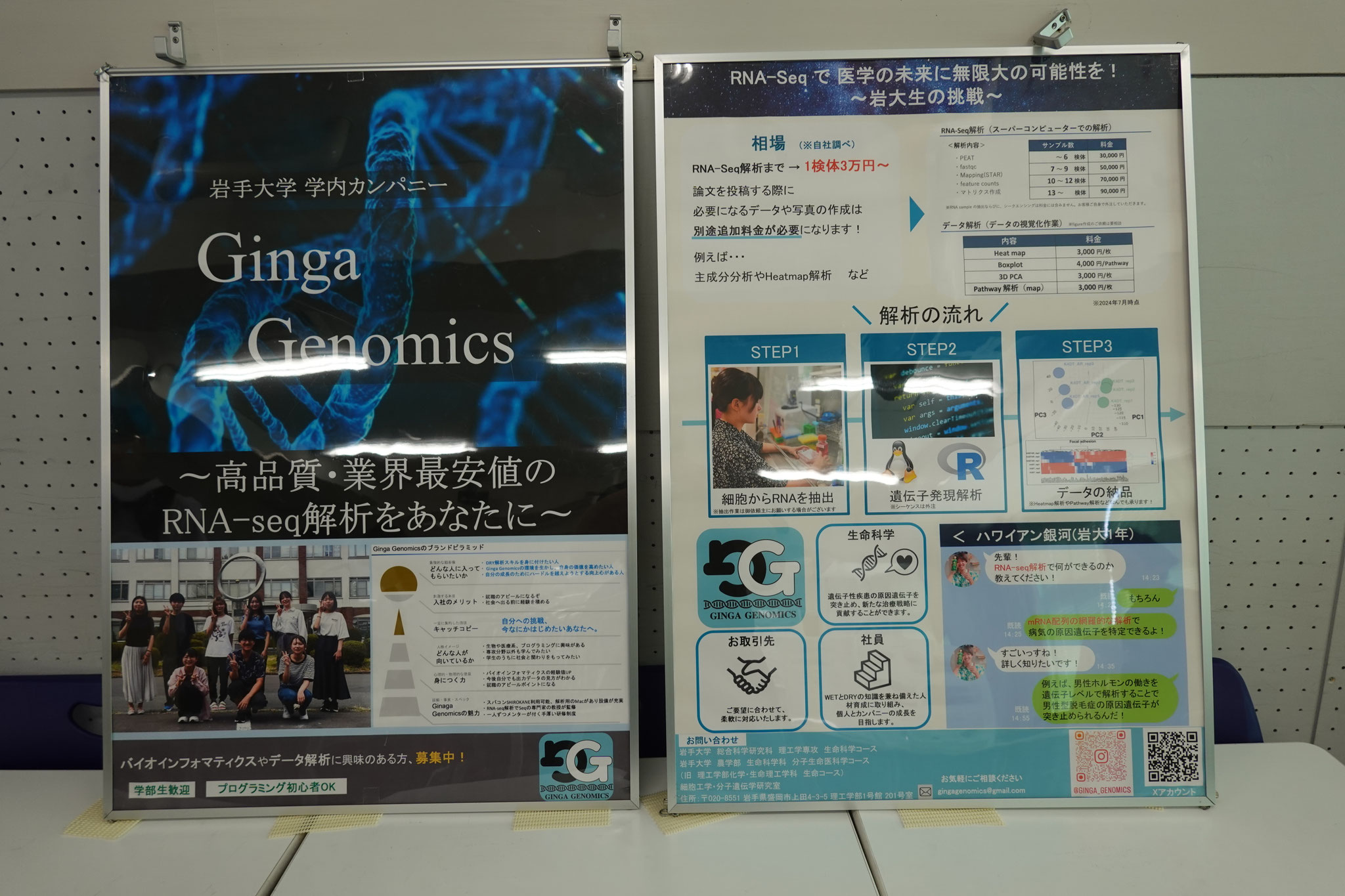 展示パネル（カンパニー名：Ginga Genomics）