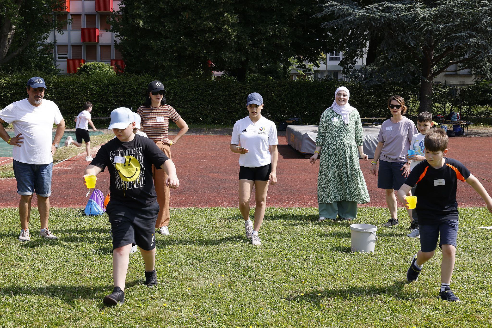 Volle Action beim Wasserspiel.