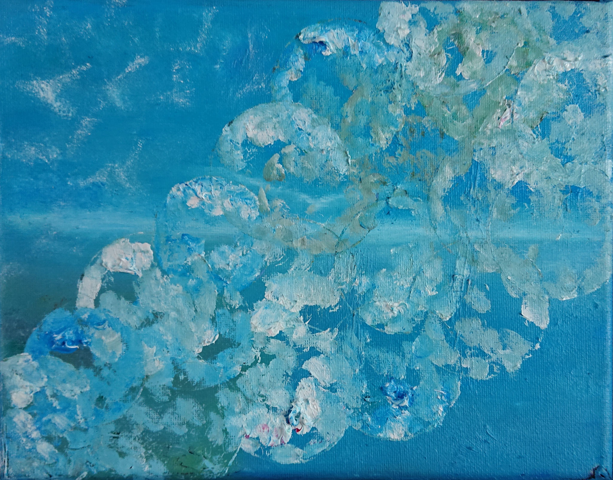 Blue Sky   (25x20x1,5cm, Oil on canvas)