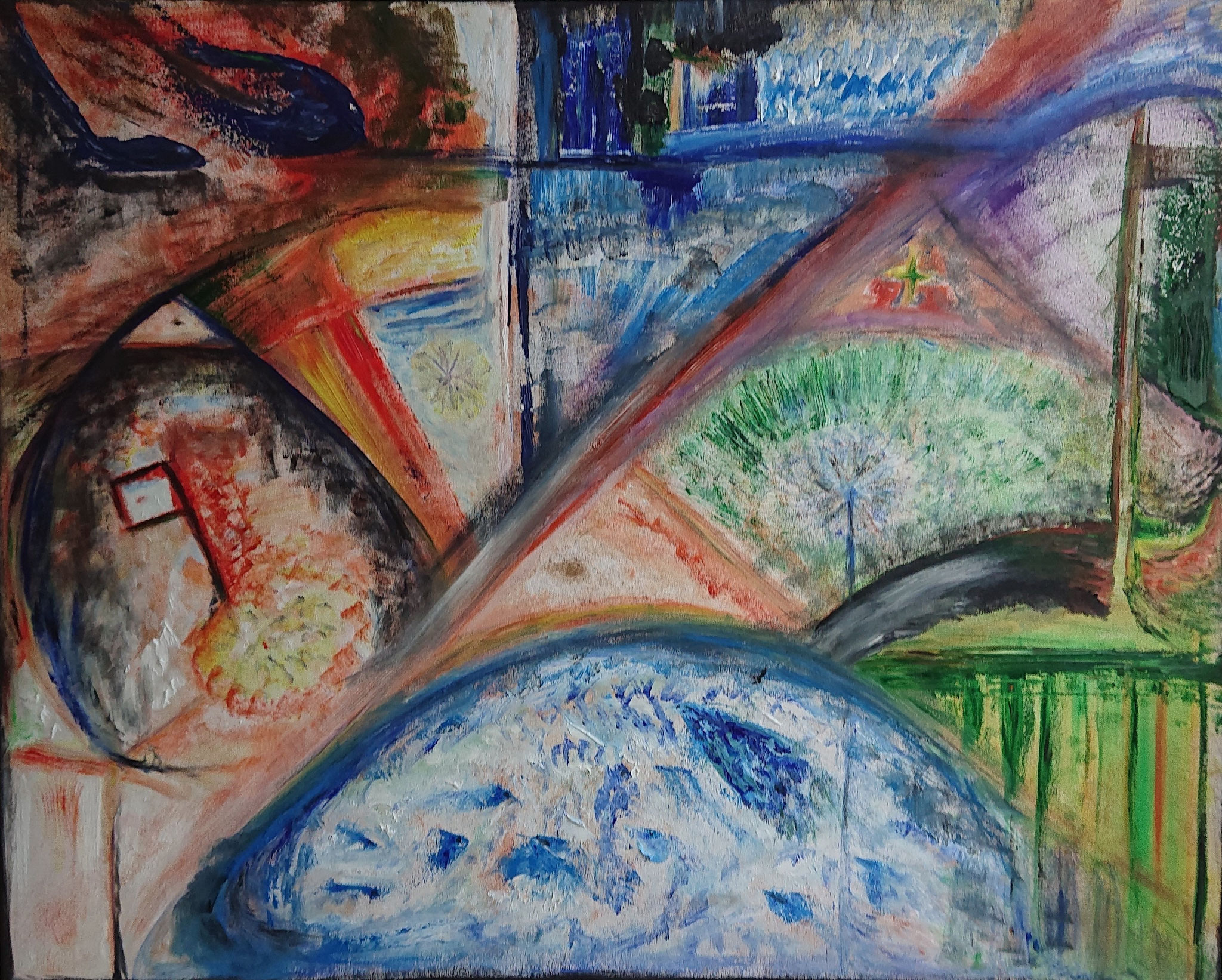 Eye of the Storm   (100x80x1,5cm, Öl auf Leinwand)
