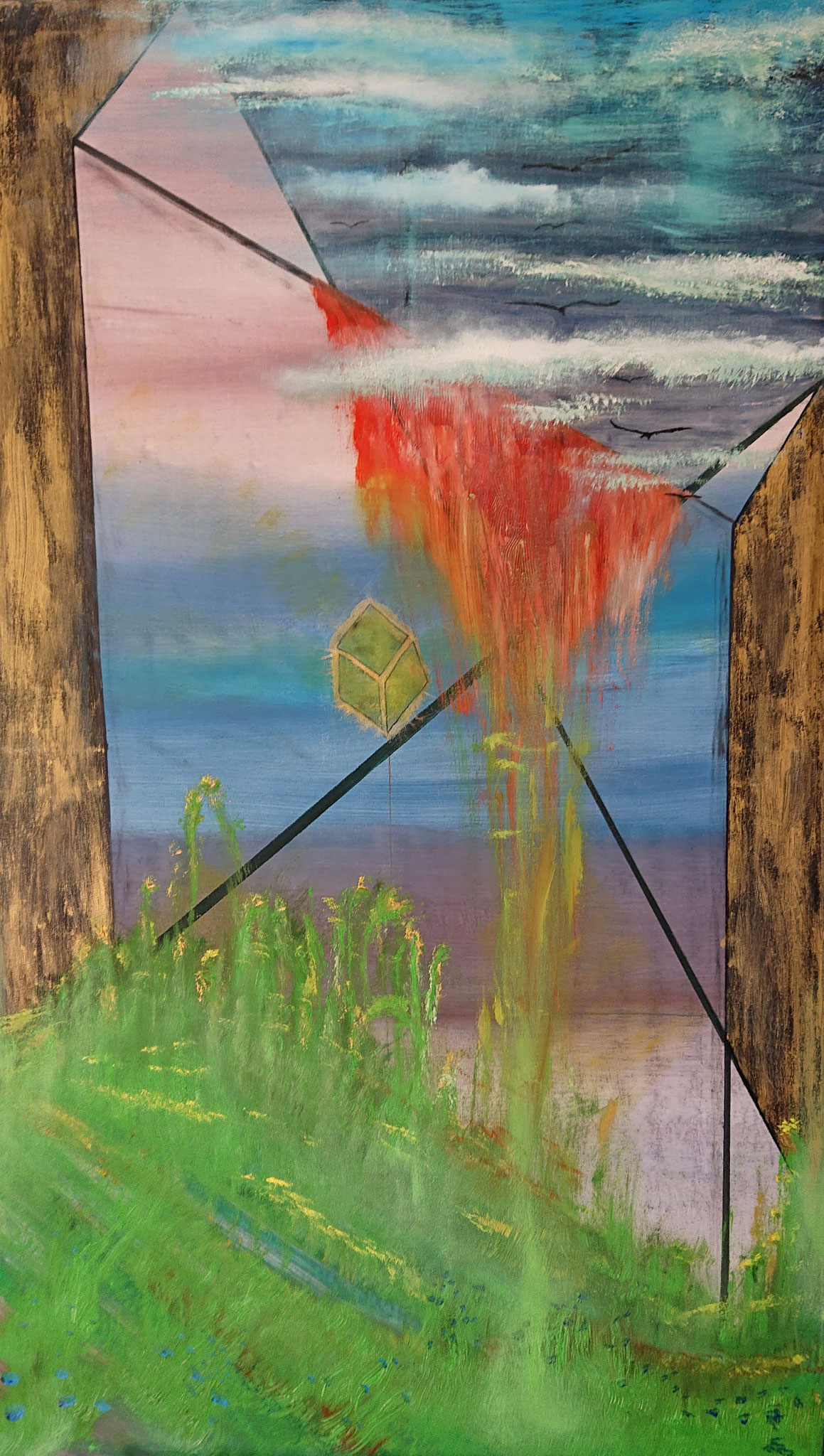 Cube 2.0 (120x70x1,5cm, Öl auf Leinwand)