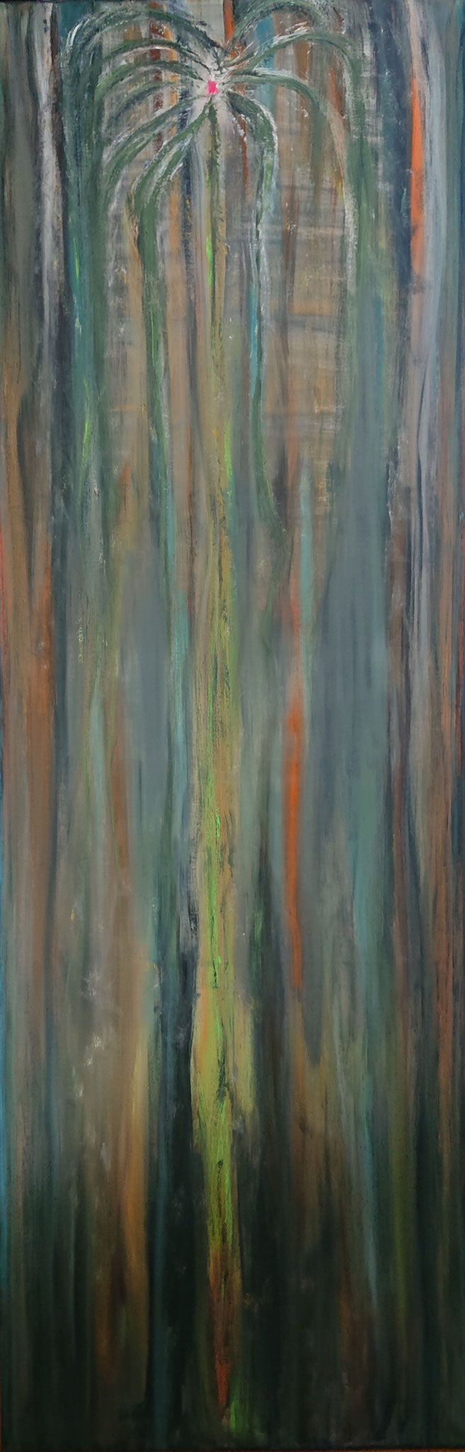 Palm Tree  (150x50x1,5cm, Öl auf Leinwand)