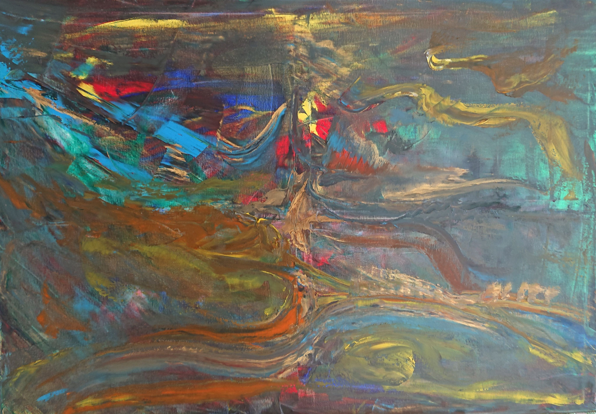 Colorful Fish (100x70x1,5cm, Öl auf Leinwand)