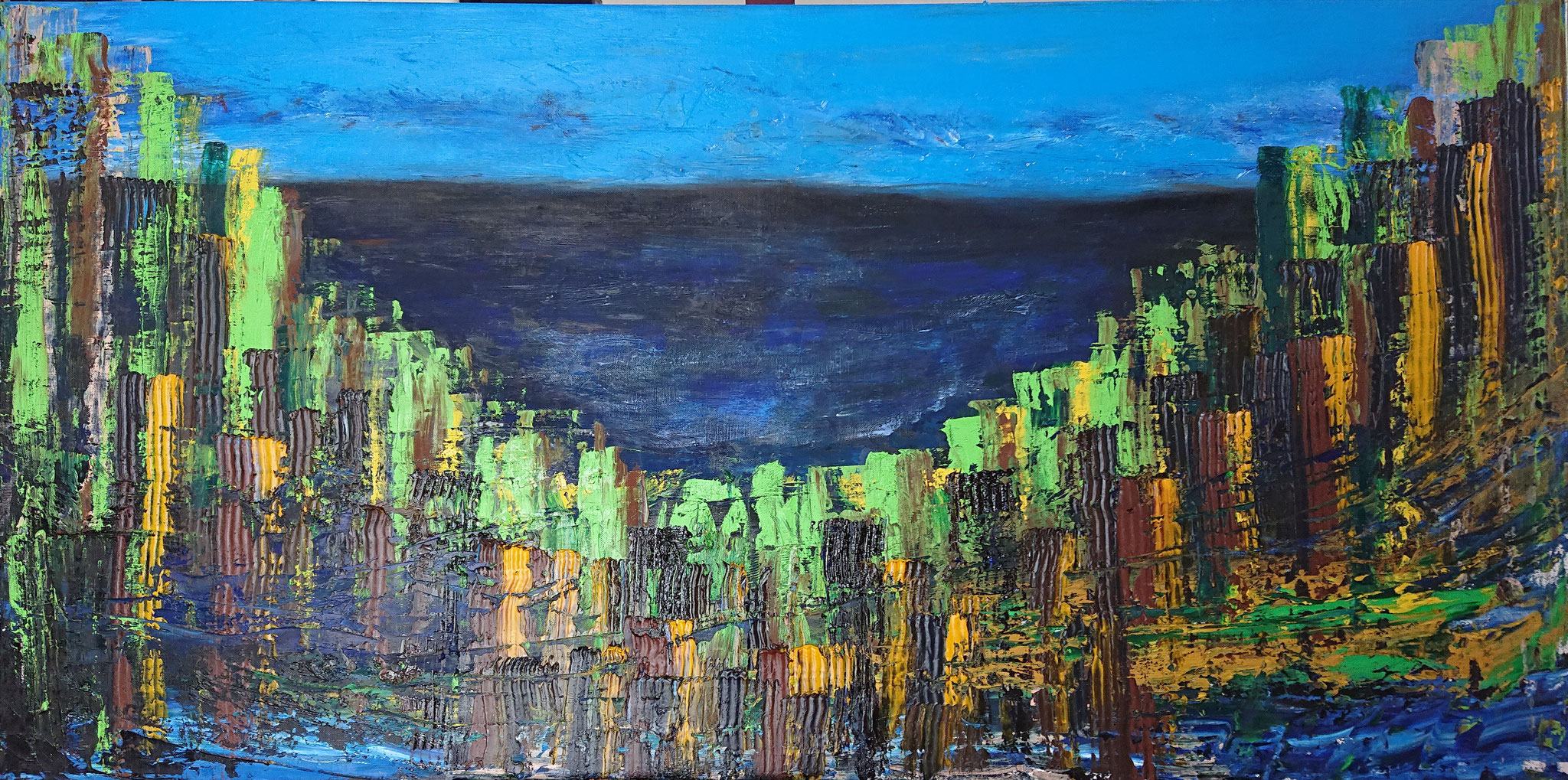 Saxon Switzerland   (120x60x1,5cm, Öl auf Leinwand)