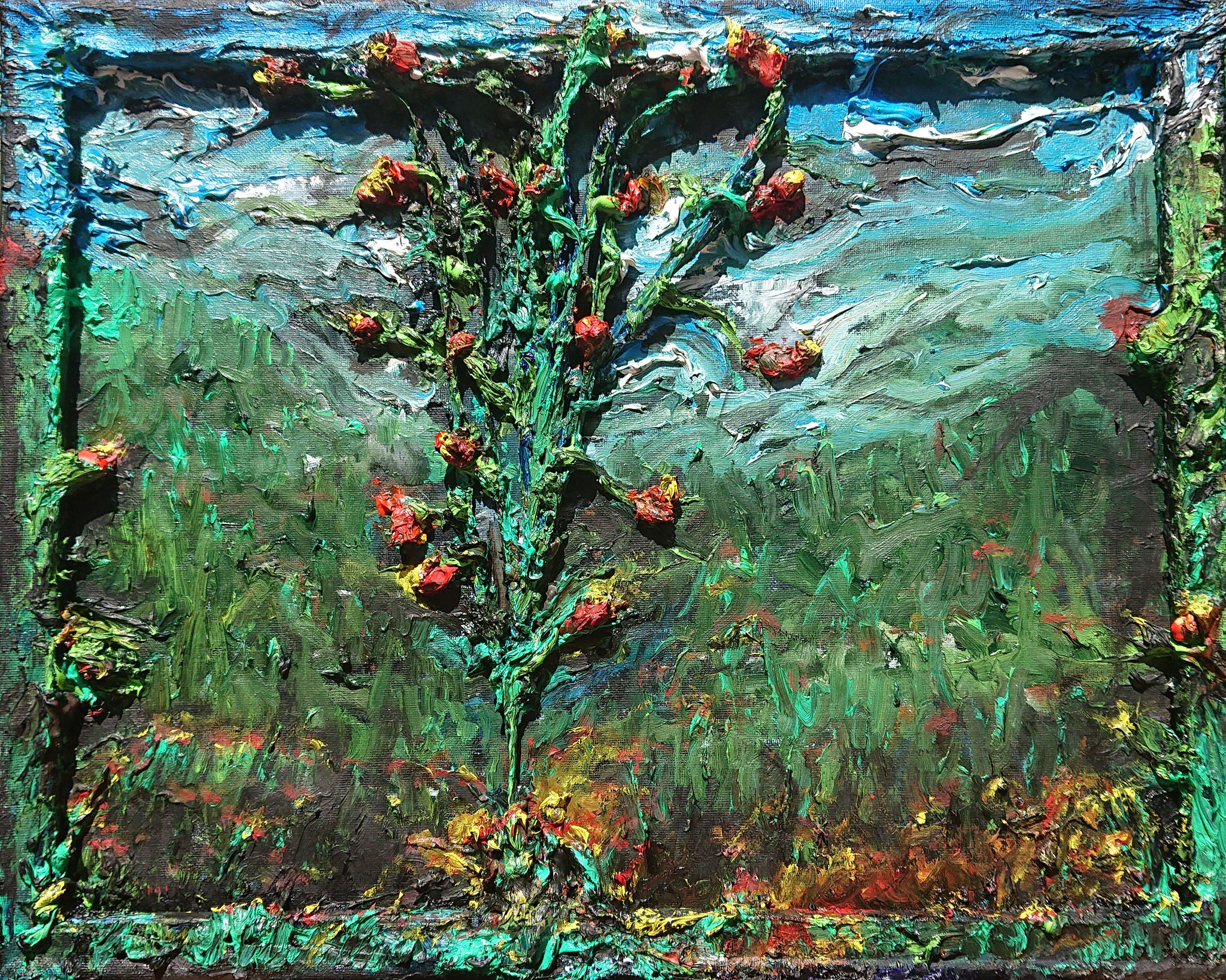 Symbiosis (50x40x1,5cm, Oil on canvas)