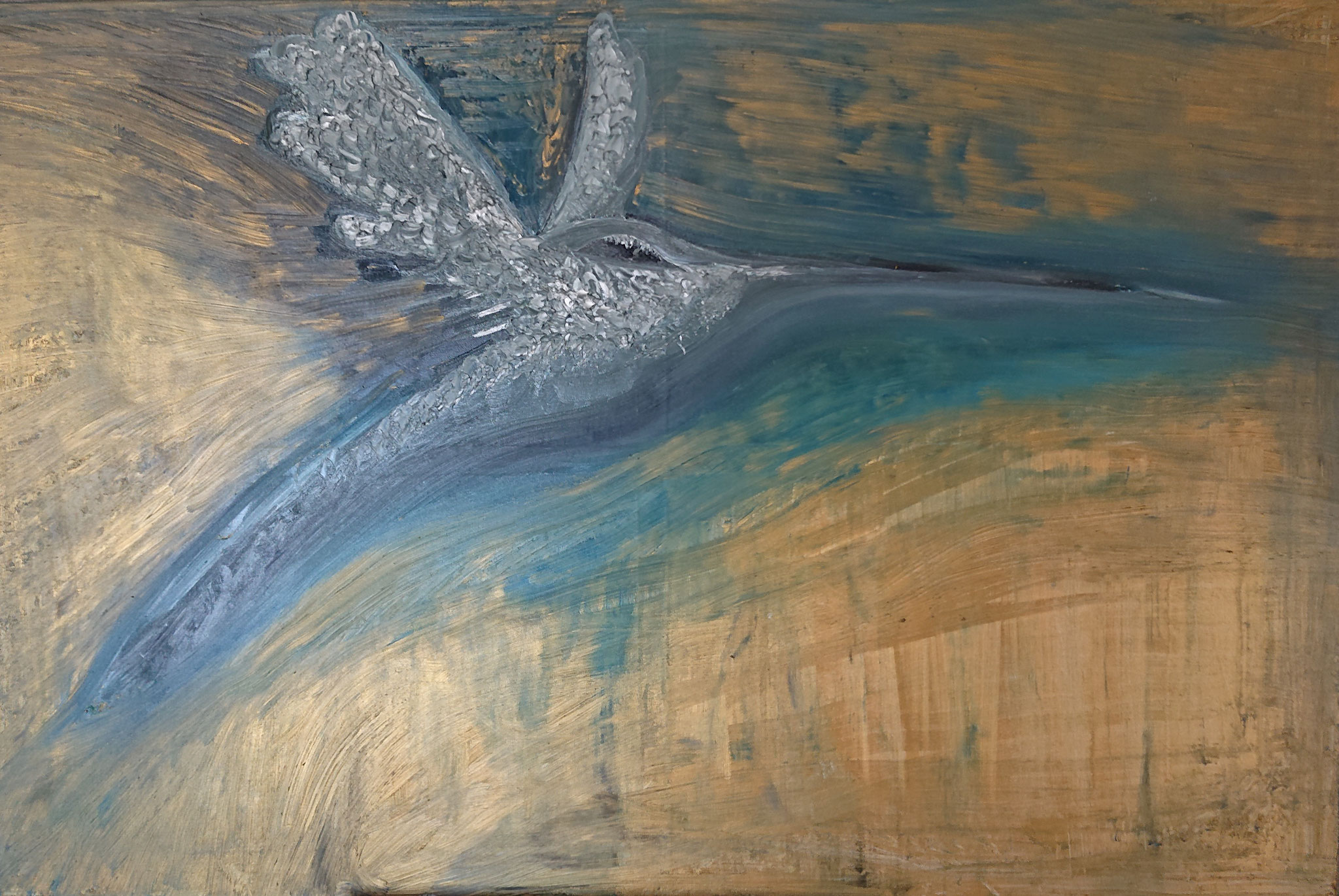 White Bird (120x80x1,5cm, Öl auf Leinwand)